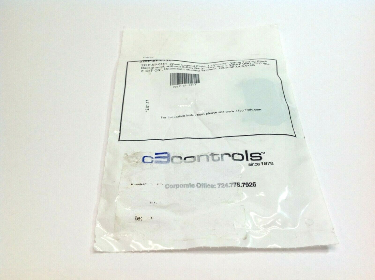 WNO | C3 Controls Contact Block 22LP-SP-0151 - New – Open box - Maverick Industrial Sales