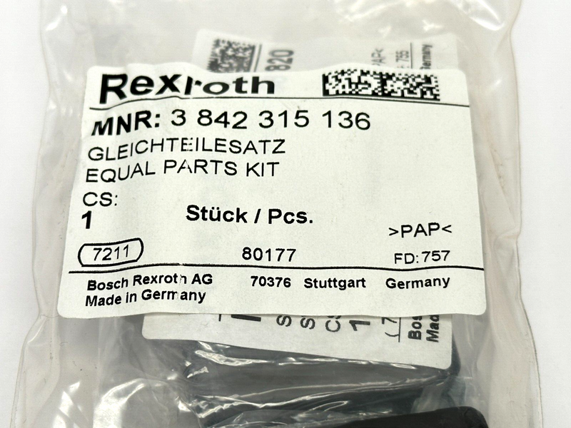 Bosch Rexroth 3842315136 Equal Parts Kit - Maverick Industrial Sales