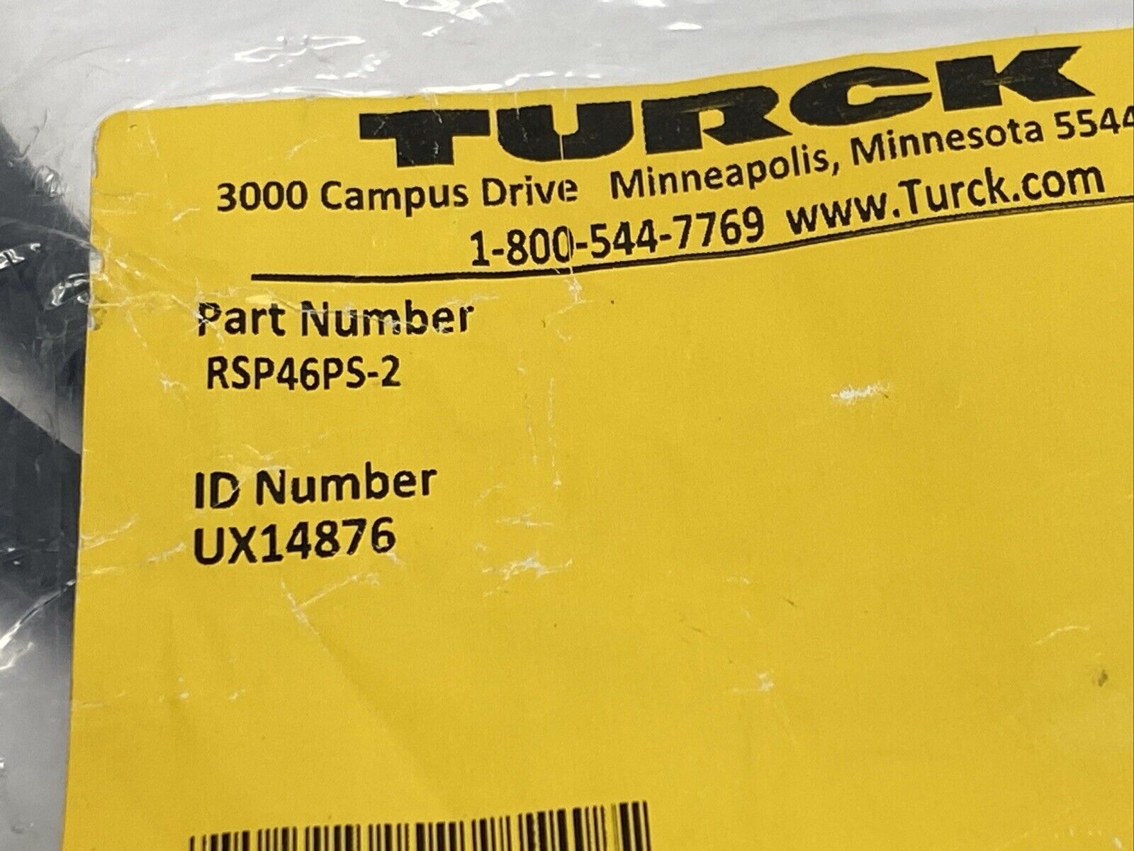 Turck RSP46PS-2 Power Cordset M12 Male 4-Pin 2m UX14876 - Maverick Industrial Sales