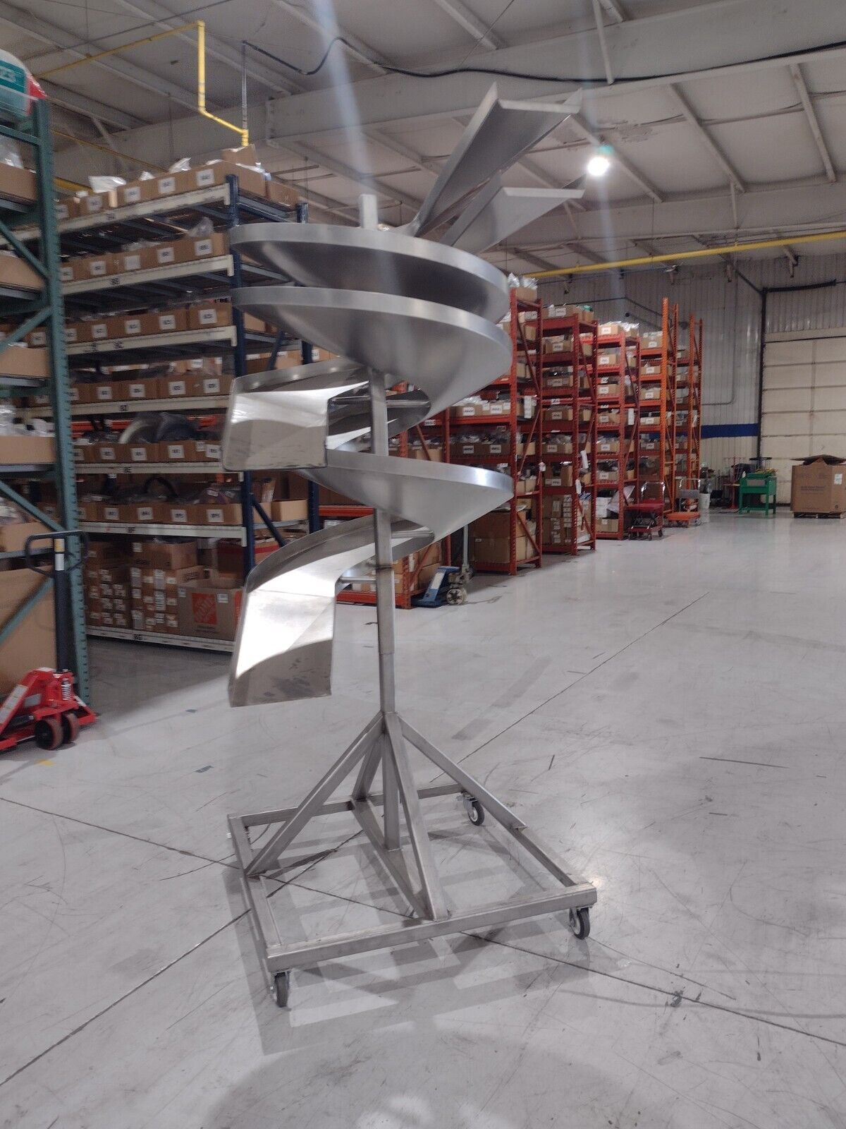 Parts Material Feeding Double Slide Chute Feed Ramps 105" H 11" W,  LH Discharge - Maverick Industrial Sales
