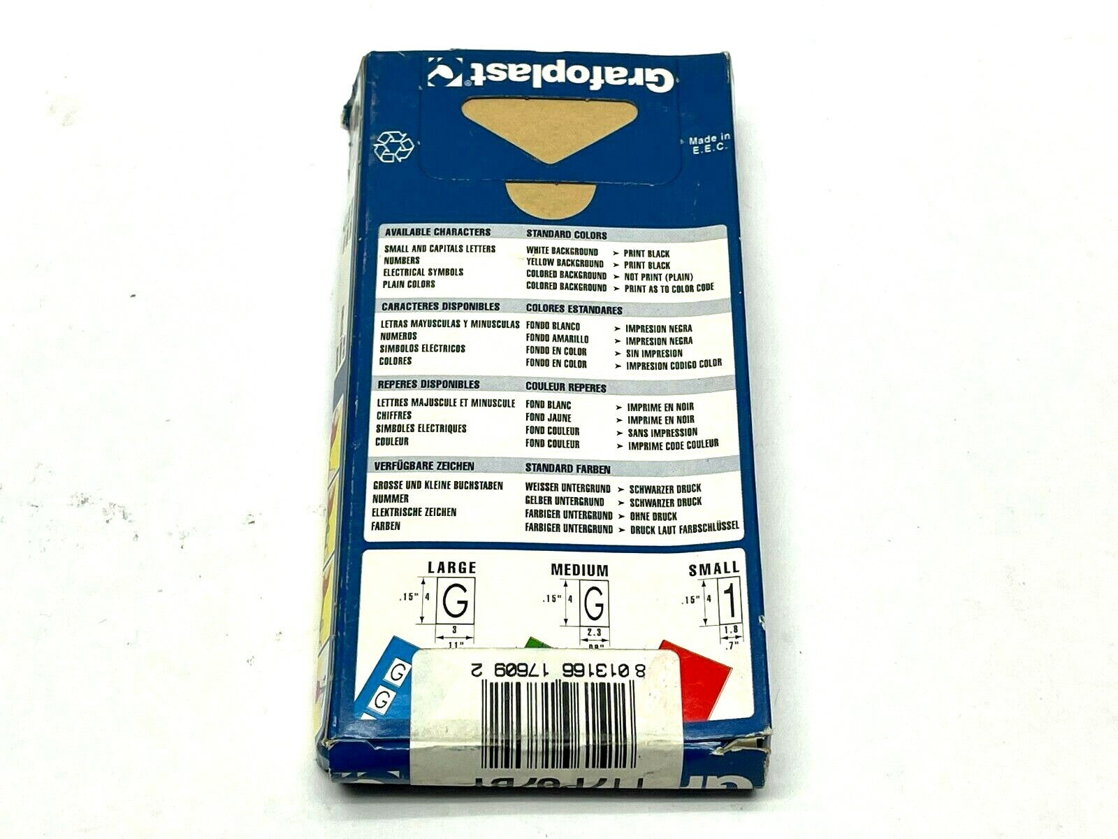 Grafoplast 117P07BY Wiremarker Strips PKG OF 25 - Maverick Industrial Sales