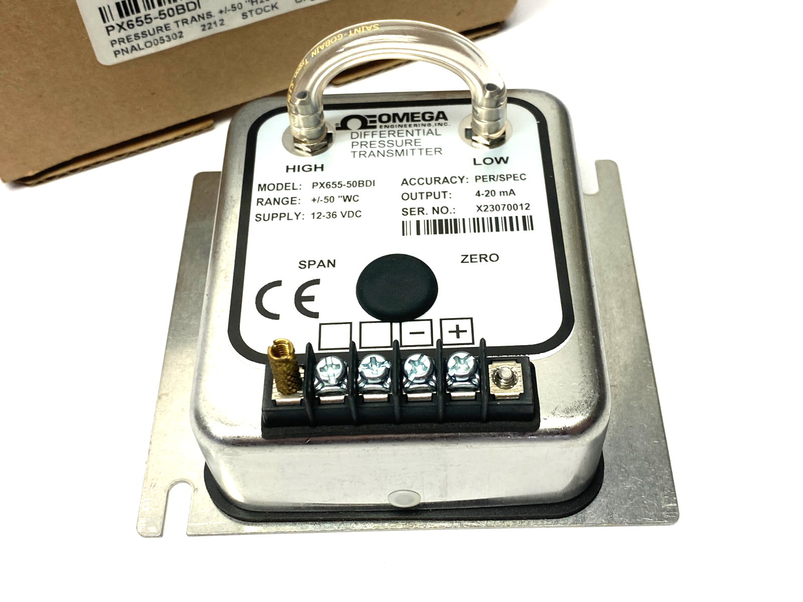 PX655-50BDI | Omega Differential Low Pressure Transmitter, Bi-Directional - New – Open box - Maverick Industrial Sales