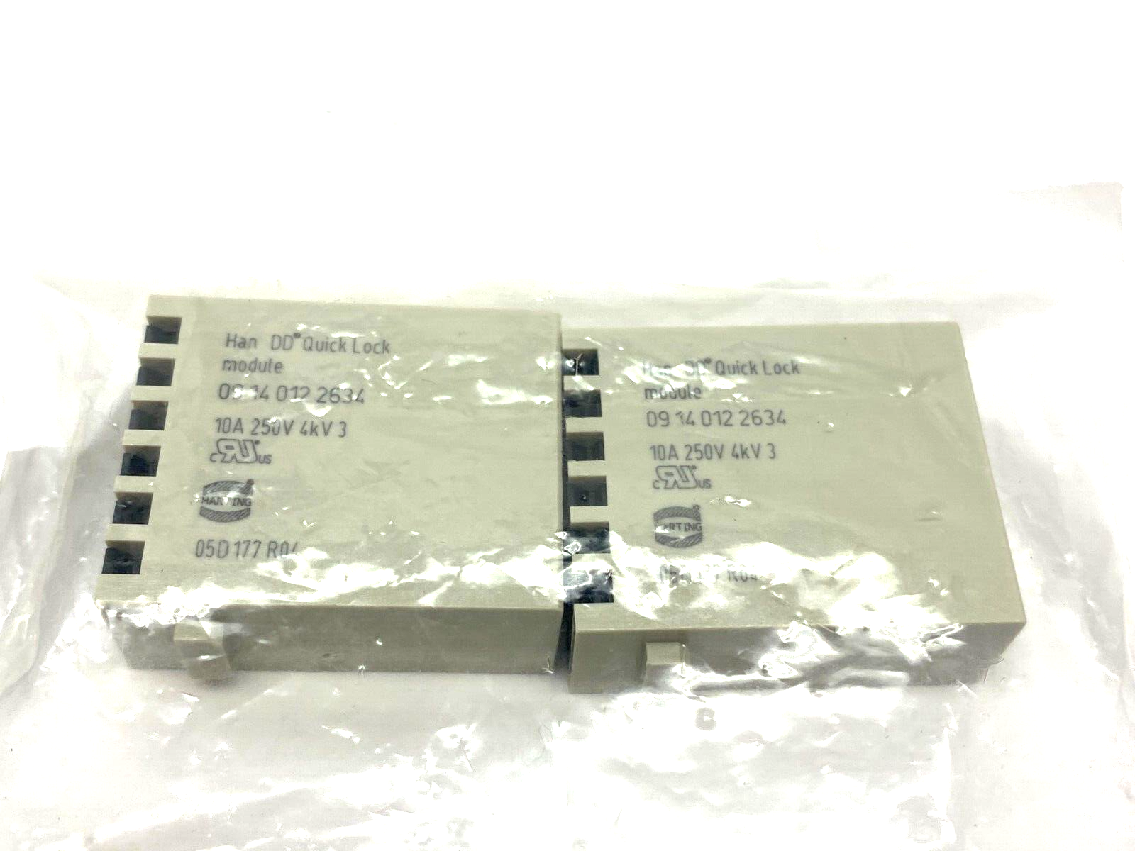 09140122634 | Harting Han DD Heavy Duty Quick-Lock Module Plug PKG OF 2 - New - Maverick Industrial Sales