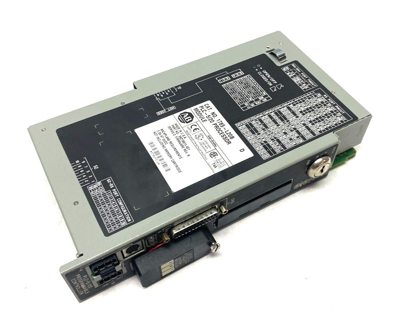 1785-L20B | Allen Bradley Ser. D PLC-5/20 Processor Module MISSING LOCK LATCH - Used - Maverick Industrial Sales