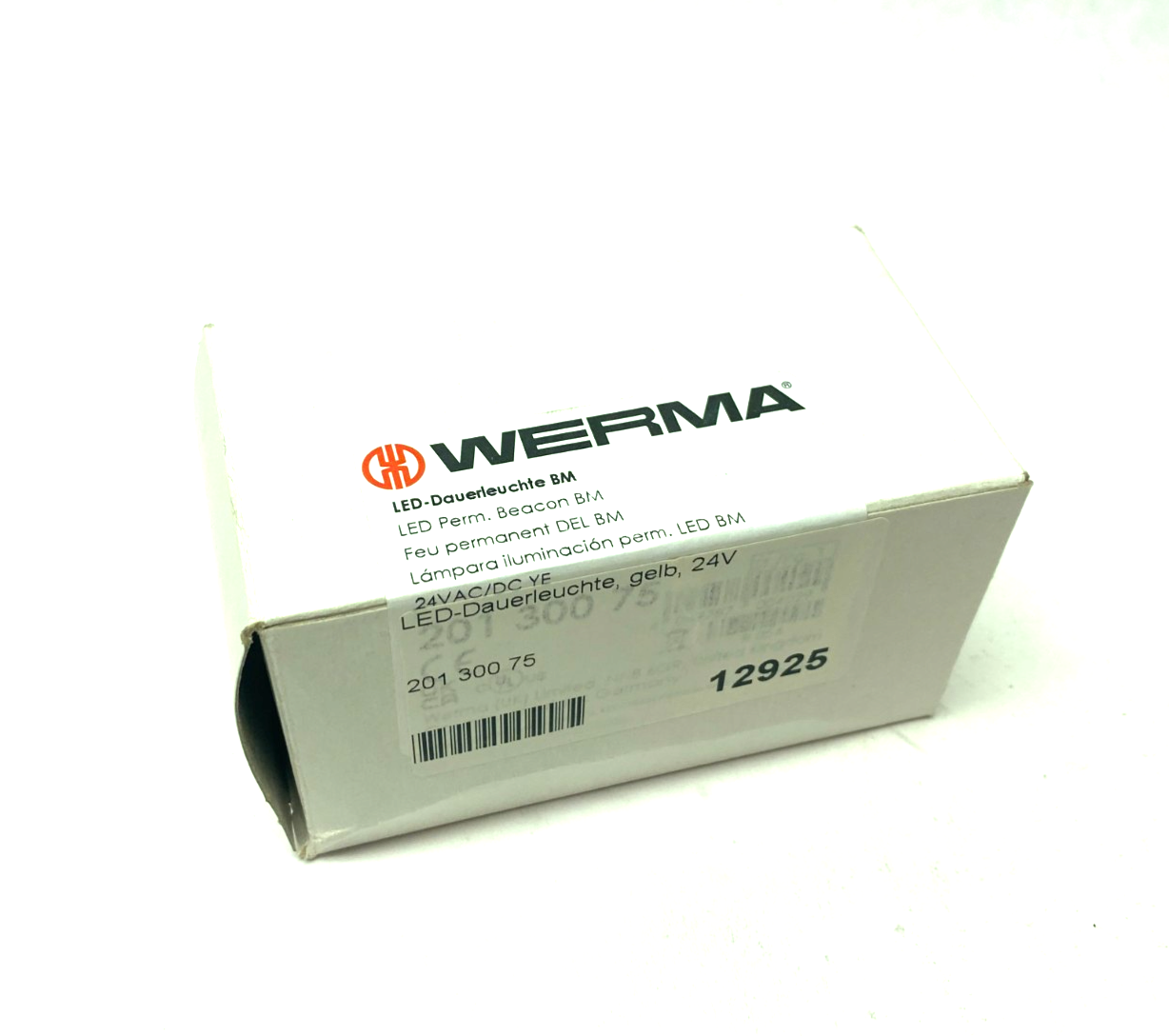 Werma 201 300 75 Permanent LED Beacon BM 24V AC/DC Yellow - Maverick Industrial Sales