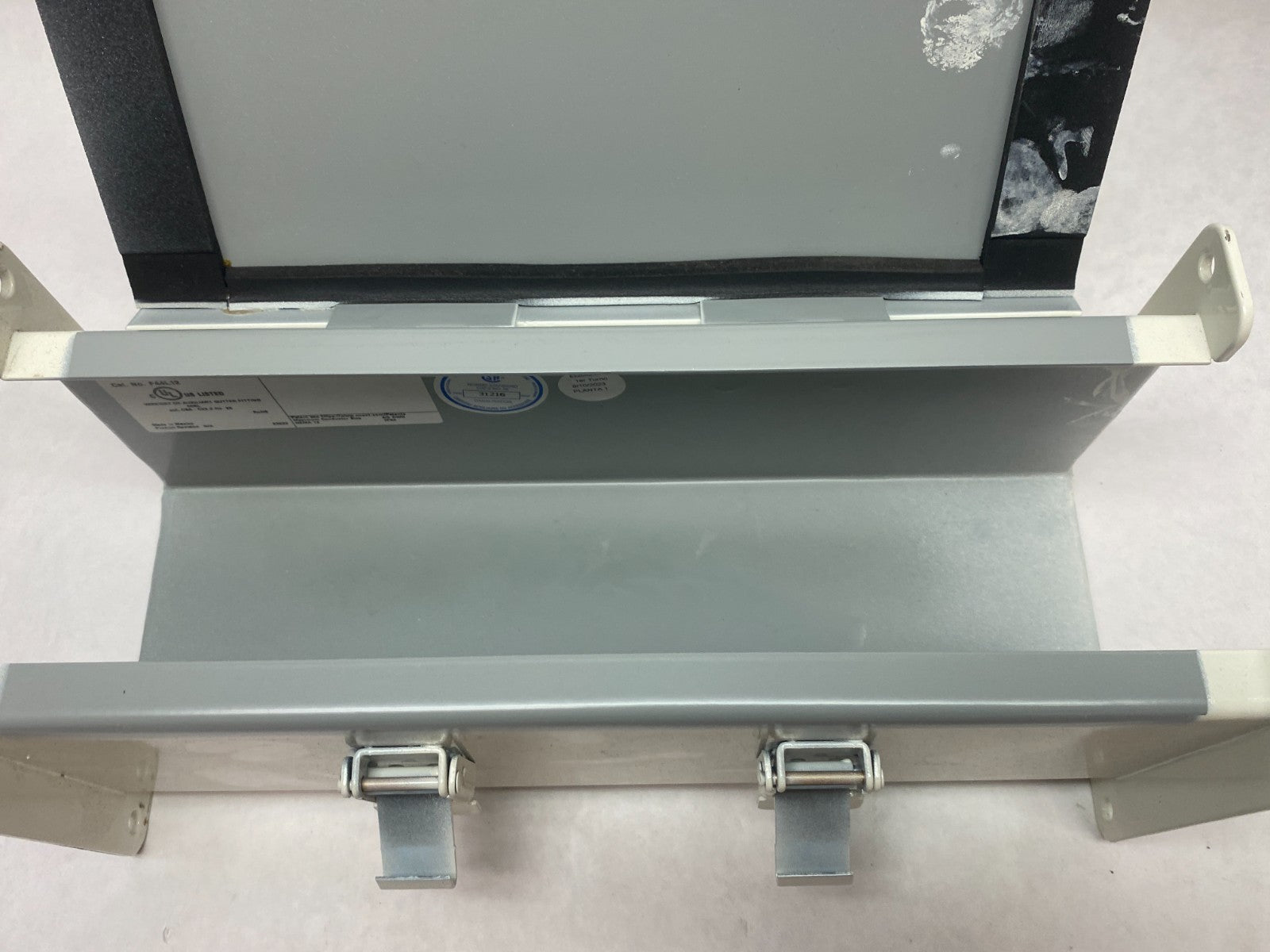 F44L12 | Hoffman nVent Hinged Cover Wireway Section 4 x 4 x 12" PAINTED WHITE - Used - Maverick Industrial Sales