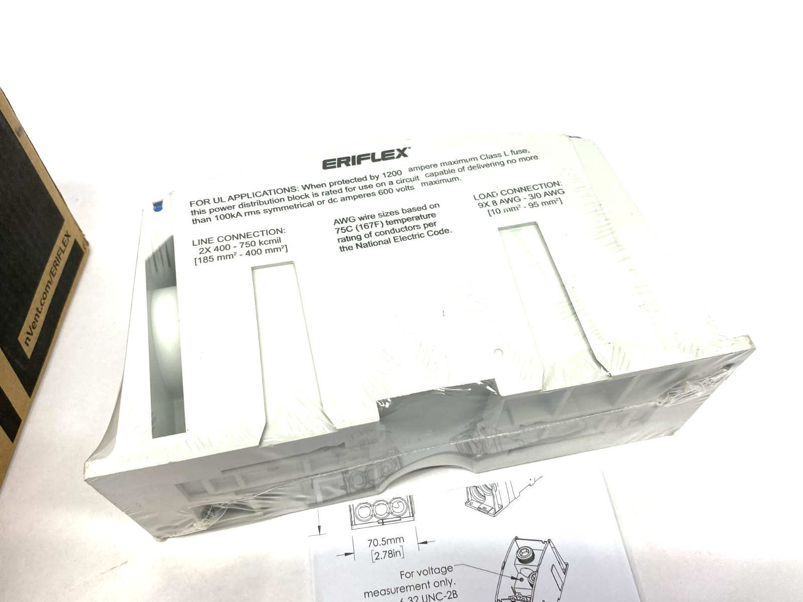 569209 | nVent Eriflex Power Distribution Block 2 Cables to 9 Cables UD2C9C1250AL - New - Maverick Industrial Sales