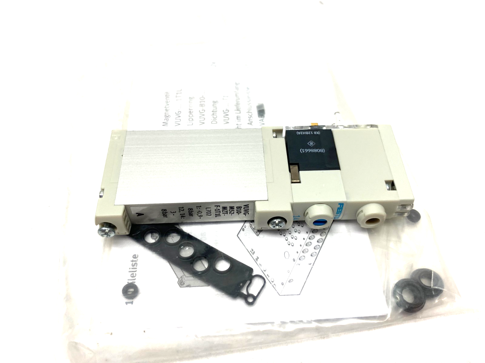 Festo VUVG-B10-M52-MZT-F-1T1L Solenoid Valve, Monostable, 5/2-Way 573417 - Maverick Industrial Sales