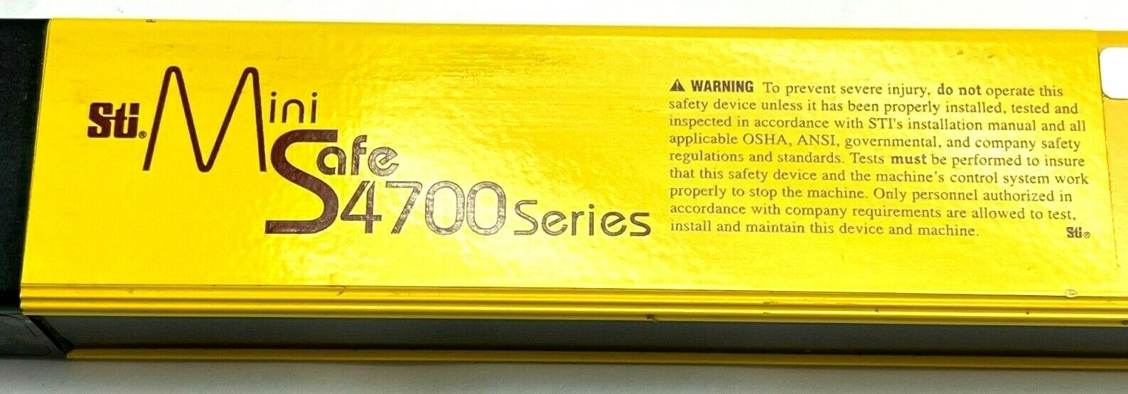 Omron STI MS47SR-20-900-X Safety Light Curtain Mini Safe 4700 Transmitter - Maverick Industrial Sales