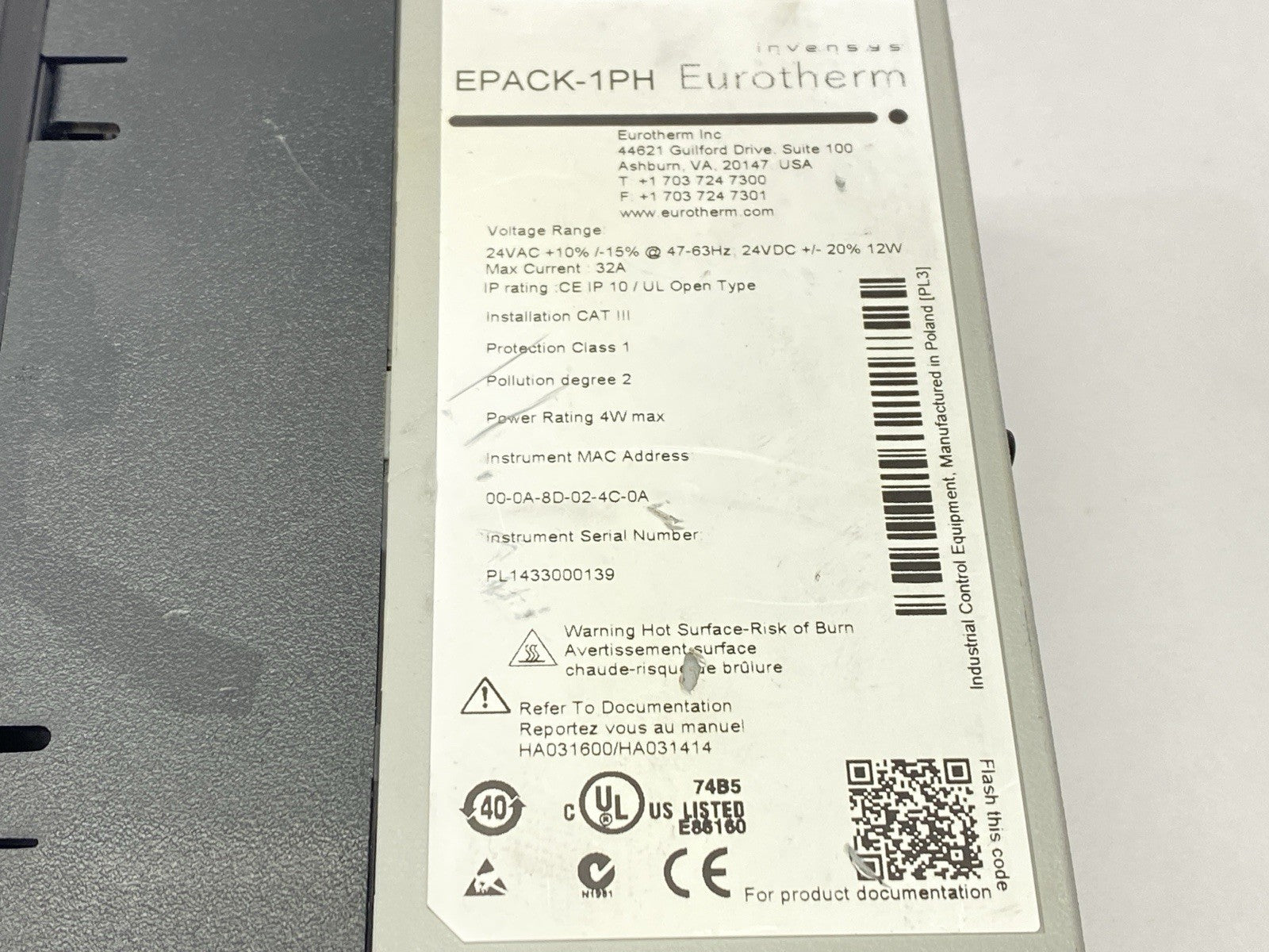 EPACK-1PH | Eurotherm Compact SCR Power Controller - For parts or not working - Maverick Industrial Sales
