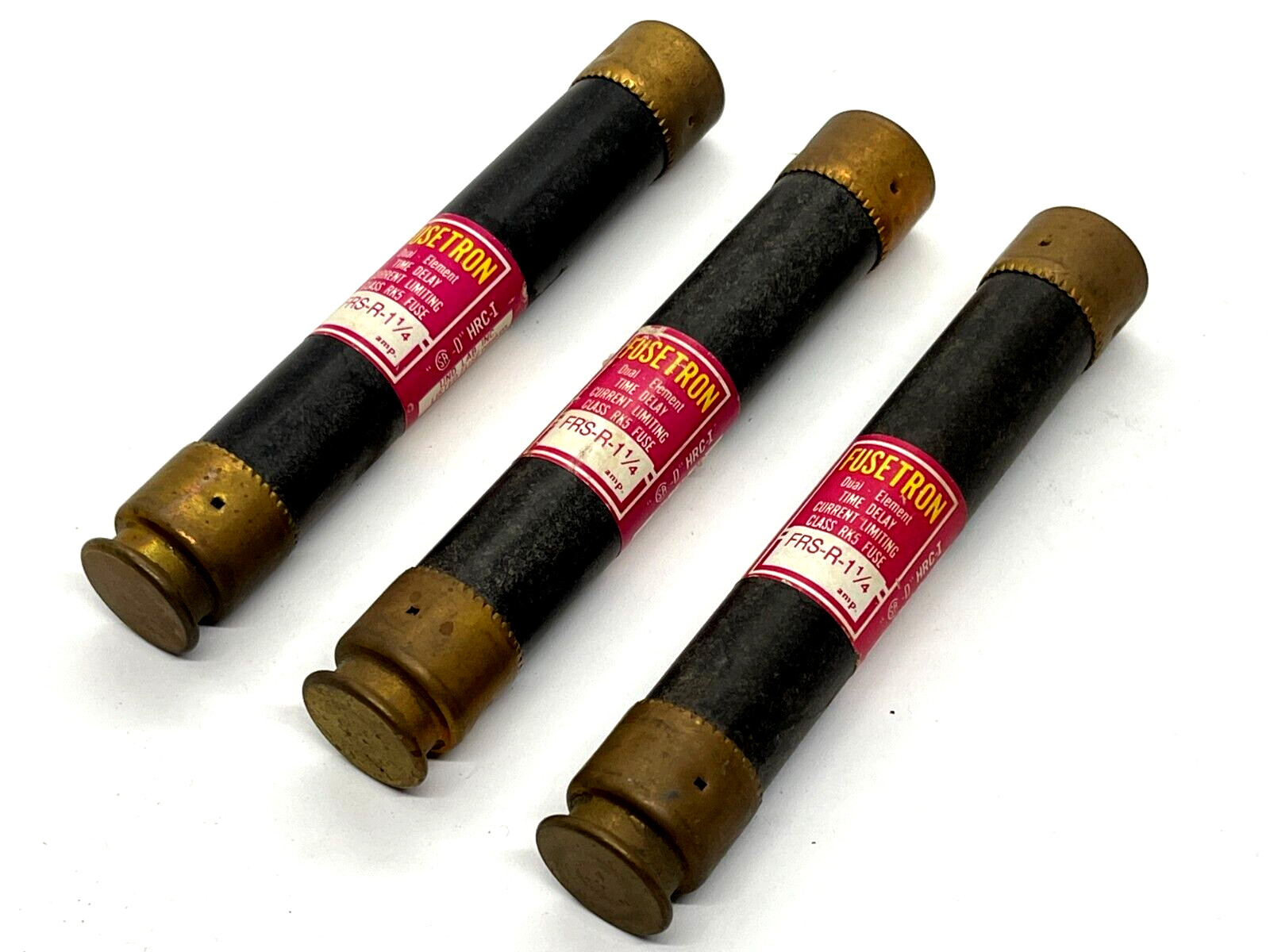 Bussmann FRS-R-1-1/4 Dual-Element Time Delay Fuse 1-1/4A 600V LOT OF 3 - Maverick Industrial Sales