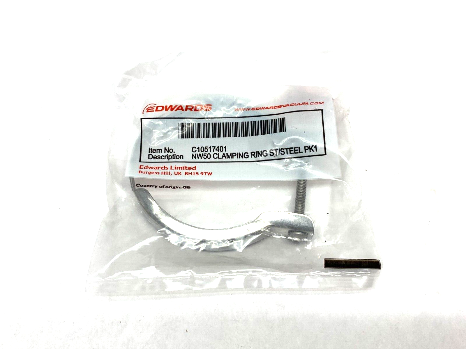 Edwards C10517401 Clamping Ring ST/Steel NW50 - Maverick Industrial Sales