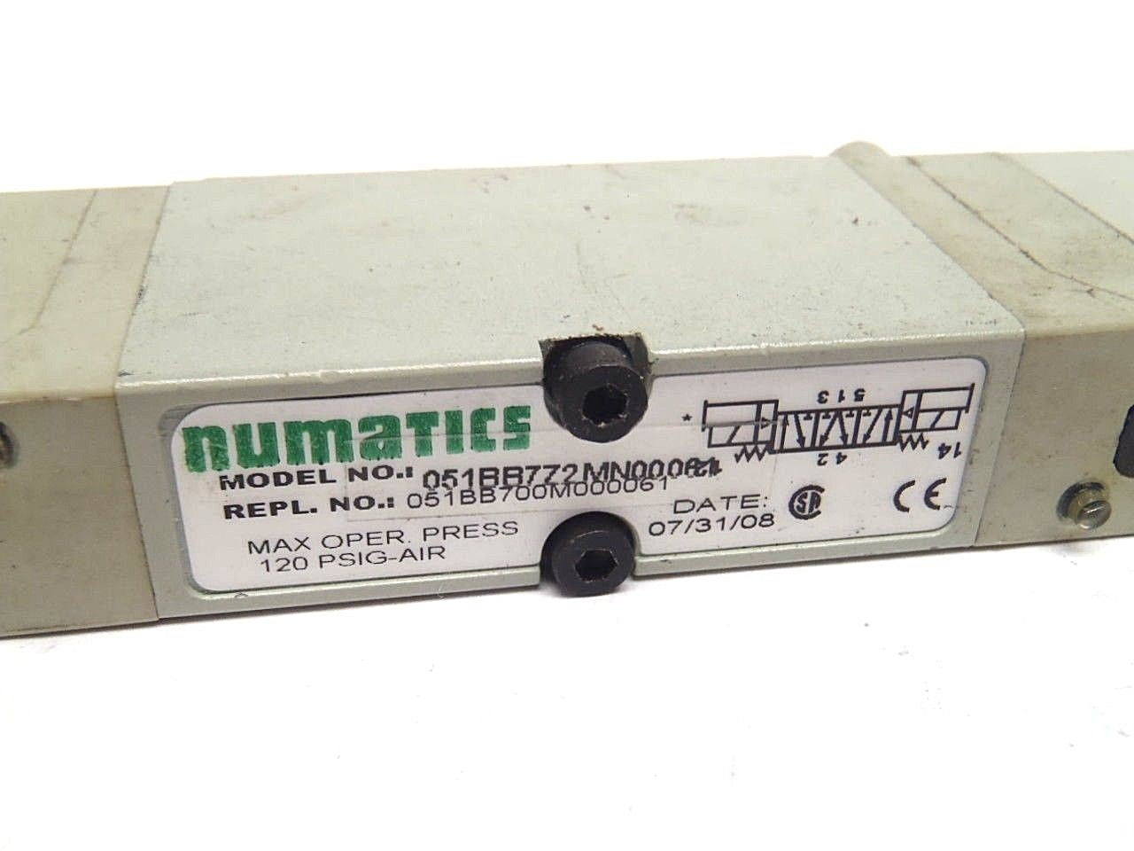 Numatics 051BB7Z2MN00061 5/3 Double Solenoid Valve 24VDC 1.0W - Maverick Industrial Sales