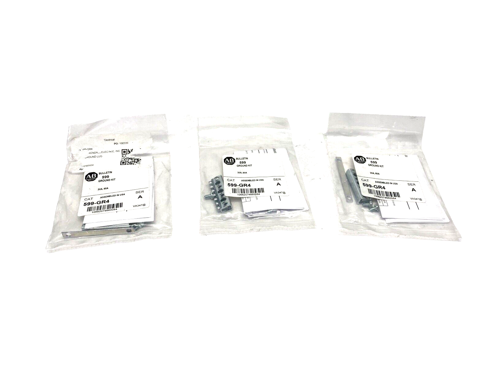 Allen Bradley 599-GR4 Ser. A Ground Lug Kit 30A-60A LOT OF 3 - Maverick Industrial Sales