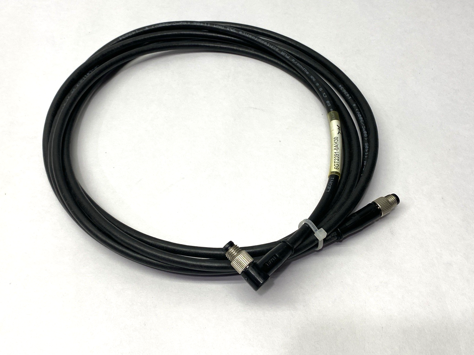 Siemens 6GT2391-0AH30 Double Ended Cordset M8 Straight to M8 Right Angle Male 3m - Maverick Industrial Sales