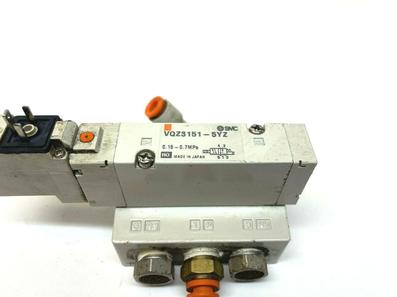 SMC VQZ3151-5YZ Solenoid Valve, VQZ3000 Base, 24V - Maverick Industrial Sales