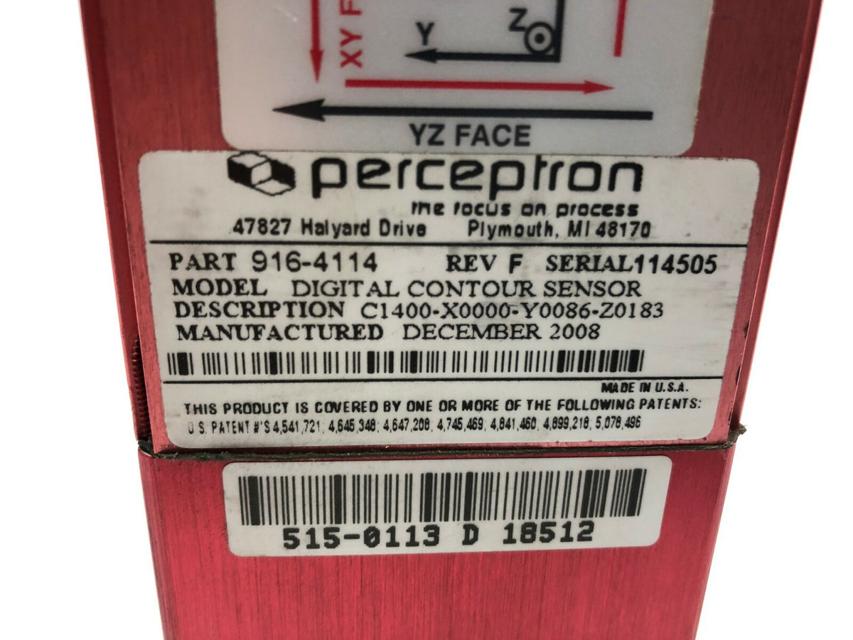916-4114 | Perceptron Digital 3 TriCam Rev. F Digital Contour Sensor - Used - Maverick Industrial Sales