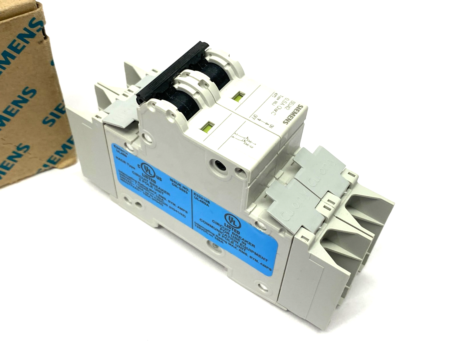 Siemens 5SJ4205-7HG42 Circuit Breaker, 2-Pole, C-Trip, 10kA - Maverick Industrial Sales