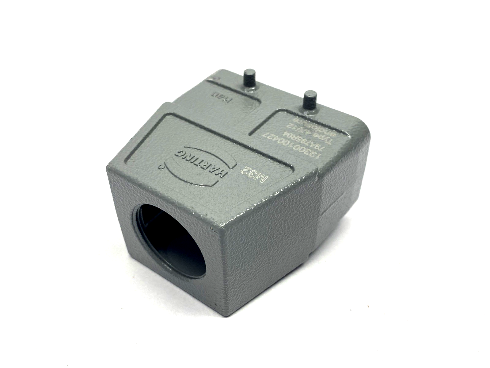 Harting 19300100427 Han B Locking Connector Hood Top Entry HC 4 Pegs M32 - Maverick Industrial Sales