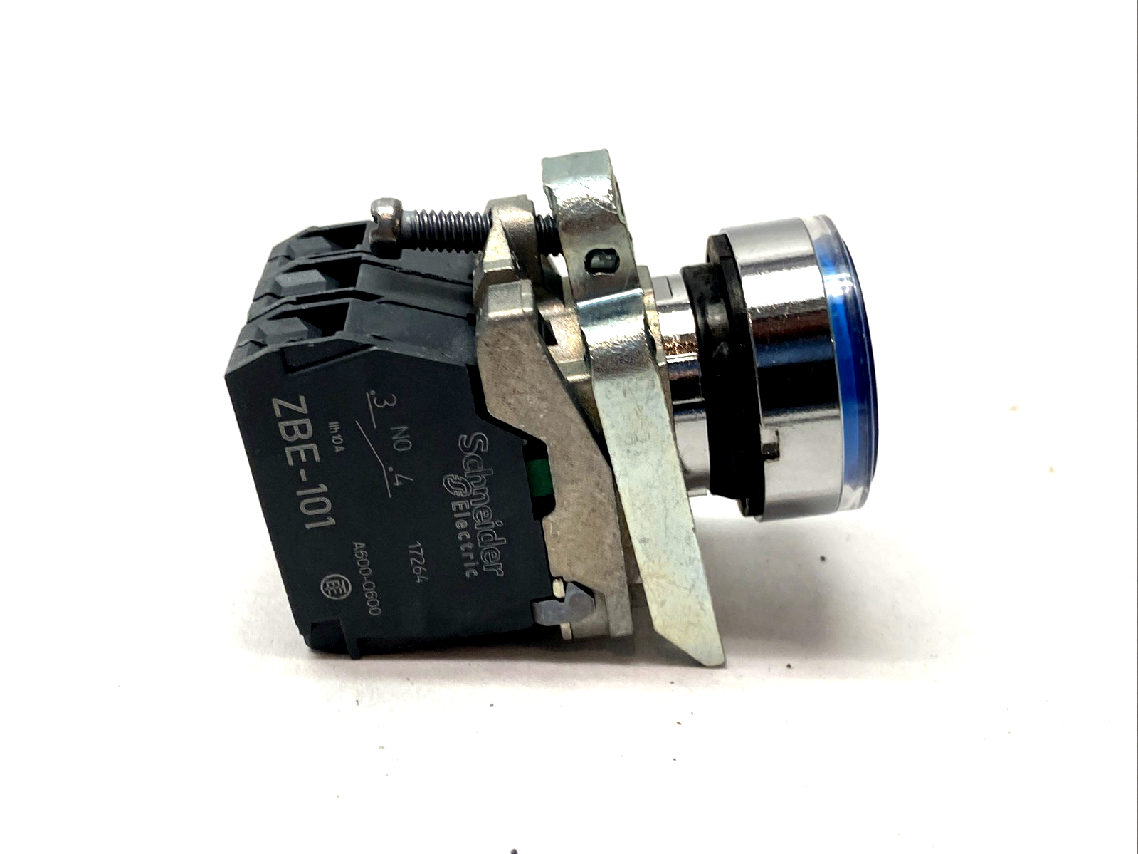 Schneider Electric XB4BW36B5 Illuminated Push Button 22mm Blue 1NO+1NC 24V AC DC - Maverick Industrial Sales