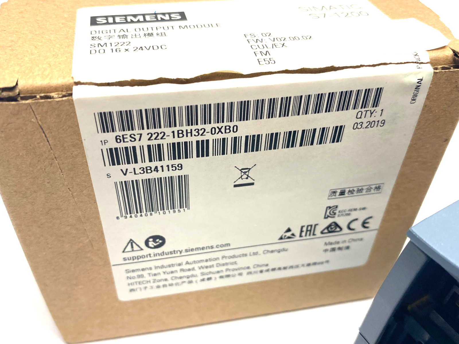 Siemens 6ES7 222-1BH32-0XB0 SIMATIC S7-1200 Digital Output Module DQ 16x24VDC - Maverick Industrial Sales