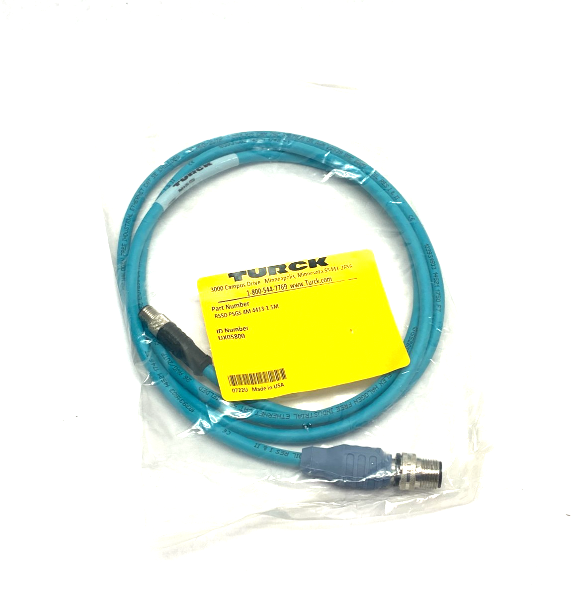 Turck RSSD PSGS 4M 4413-1.5M Double Ended Connection Cordset UX05800 - Maverick Industrial Sales
