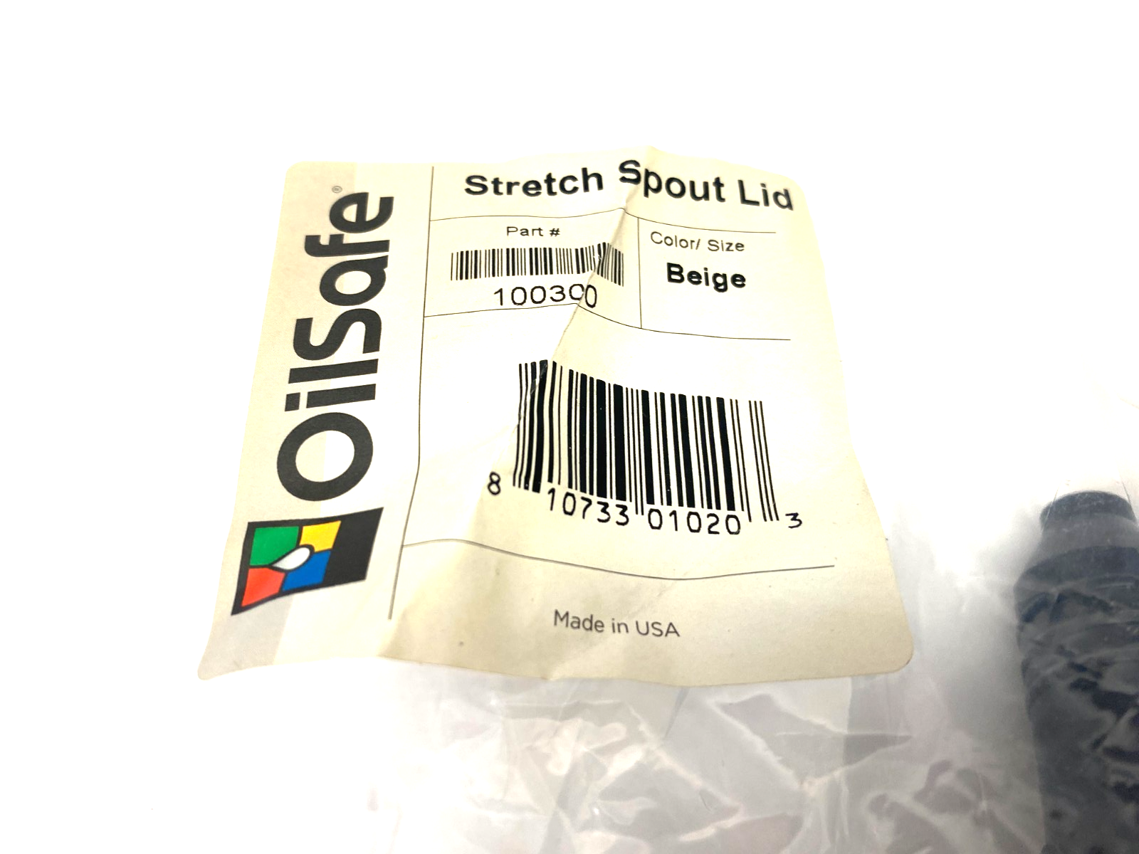 10300 | Oilsafe 100300 Stretch Spout Lid, Beige - New - Maverick Industrial Sales