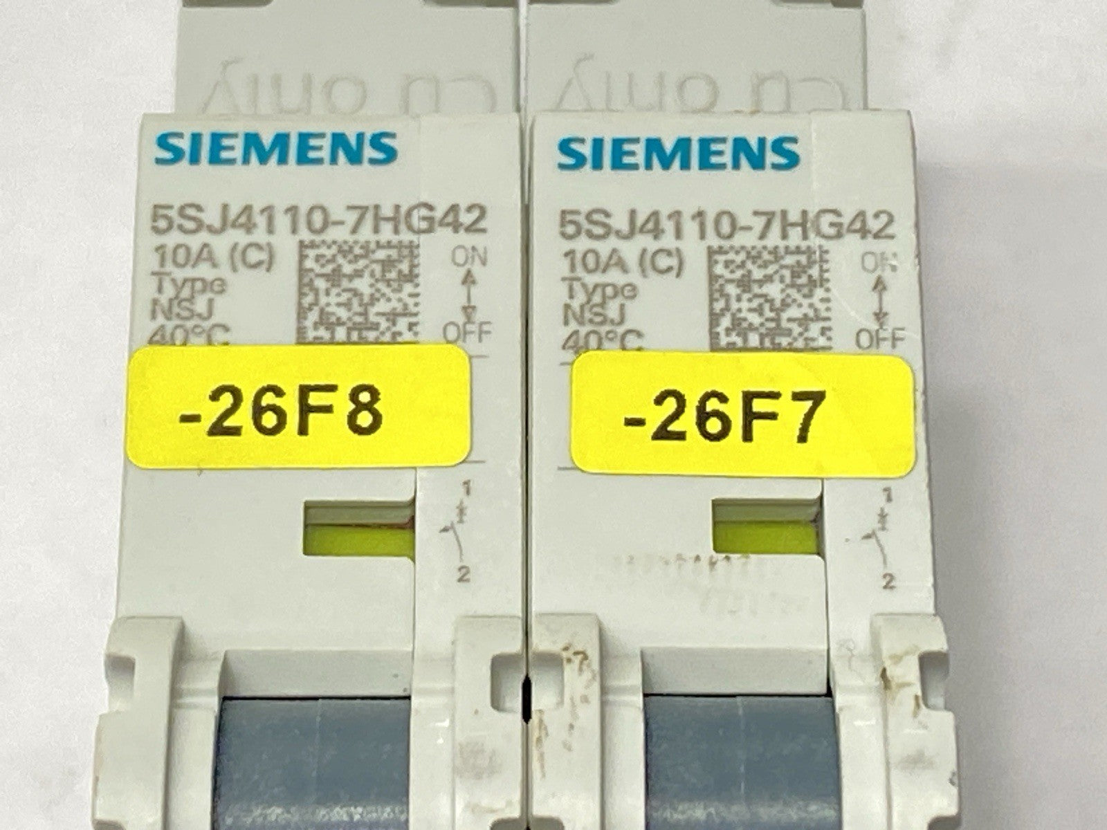 Siemens 5SJ4110-7HG42 Circuit Breaker 1P 10A 277/489V LOT OF 2 - Maverick Industrial Sales