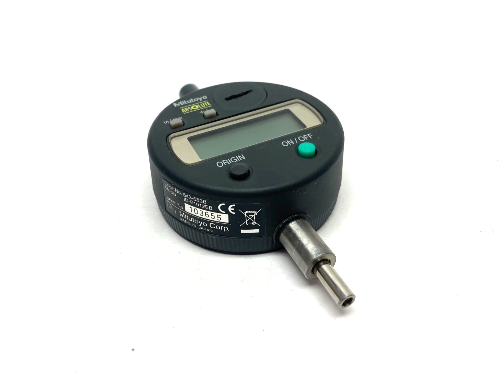 Mitutoyo 543-683B ABSOLUTE Digimatic Indicator ID-S1012EB - Maverick Industrial Sales