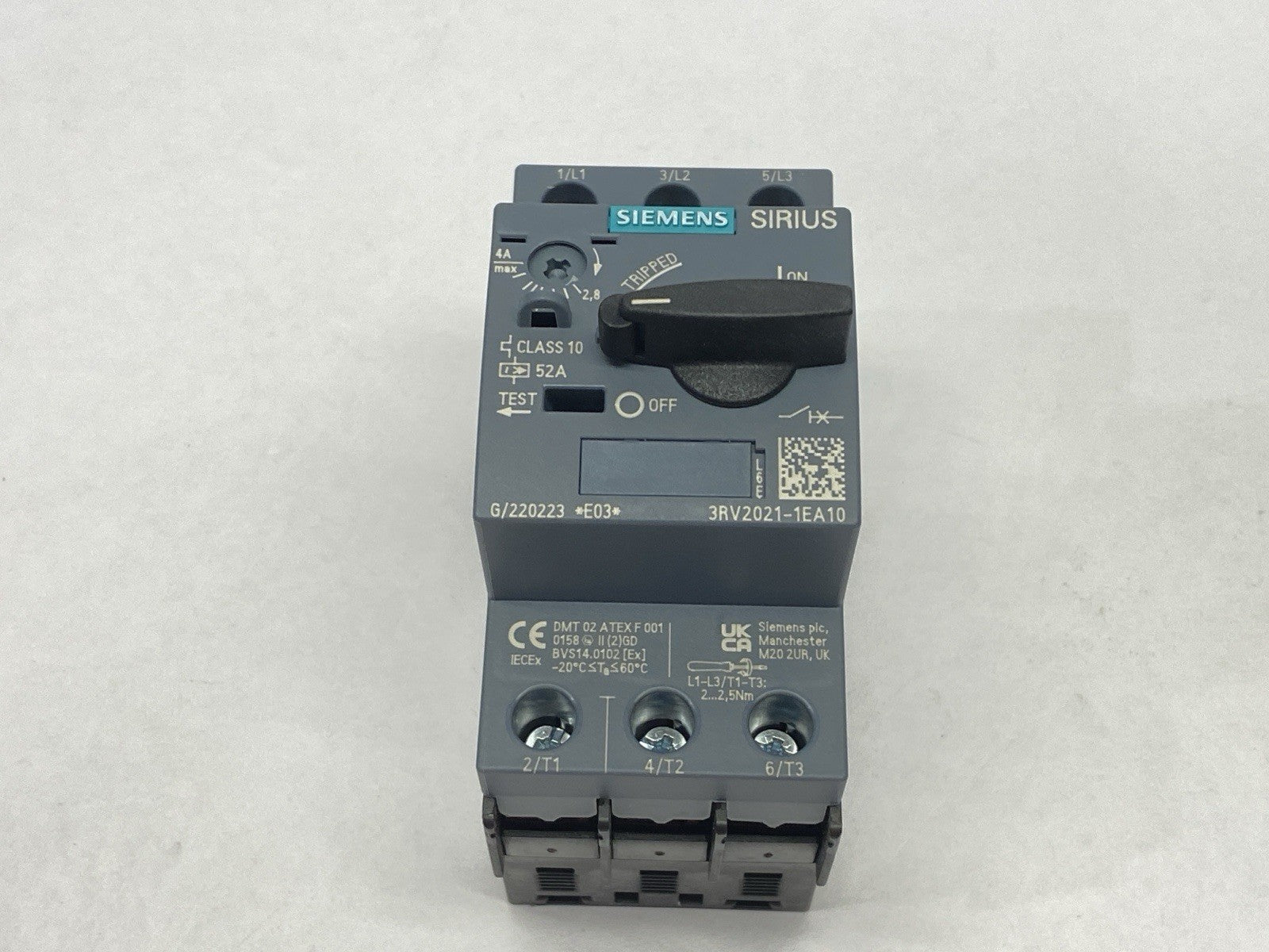 Siemens 3RV2021-1EA10 SIRIUS Circuit Breaker For Motor Protection Size S00 - Maverick Industrial Sales