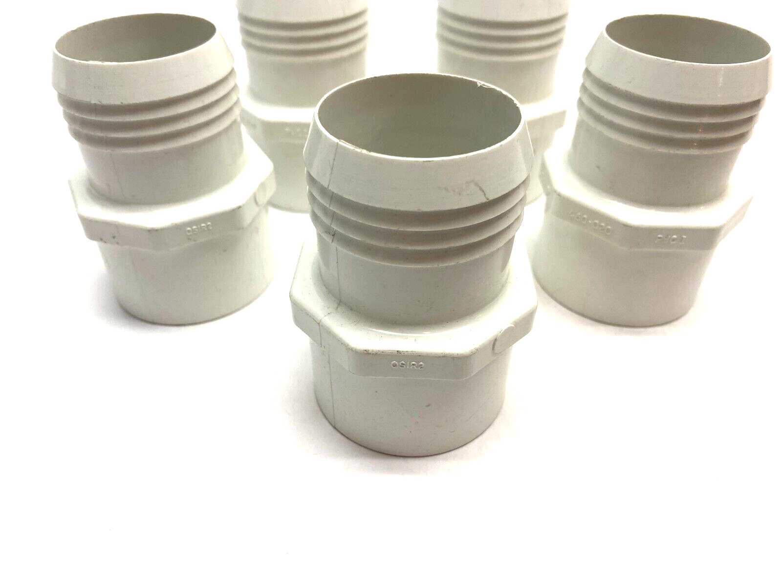 Spears 460-020 Straight Threaded Barb Hose Adapter Fitting 2" PVC SCH40 LOT OF 5 - Maverick Industrial Sales