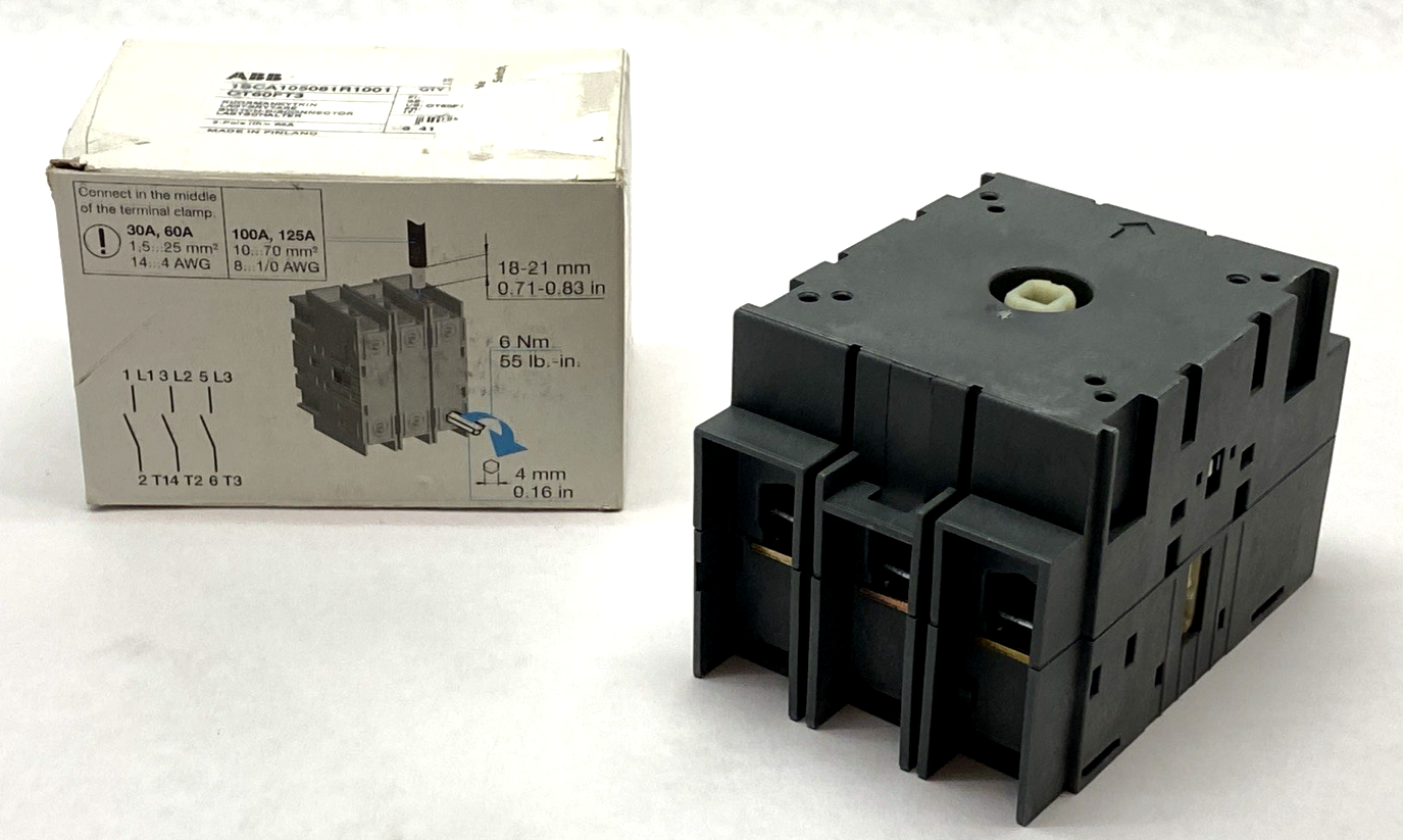 ABB OT60FT3 Non-Fused Disconnect Switch 60A 3 Poles 600VAC 1SCA105081R1001 - Maverick Industrial Sales