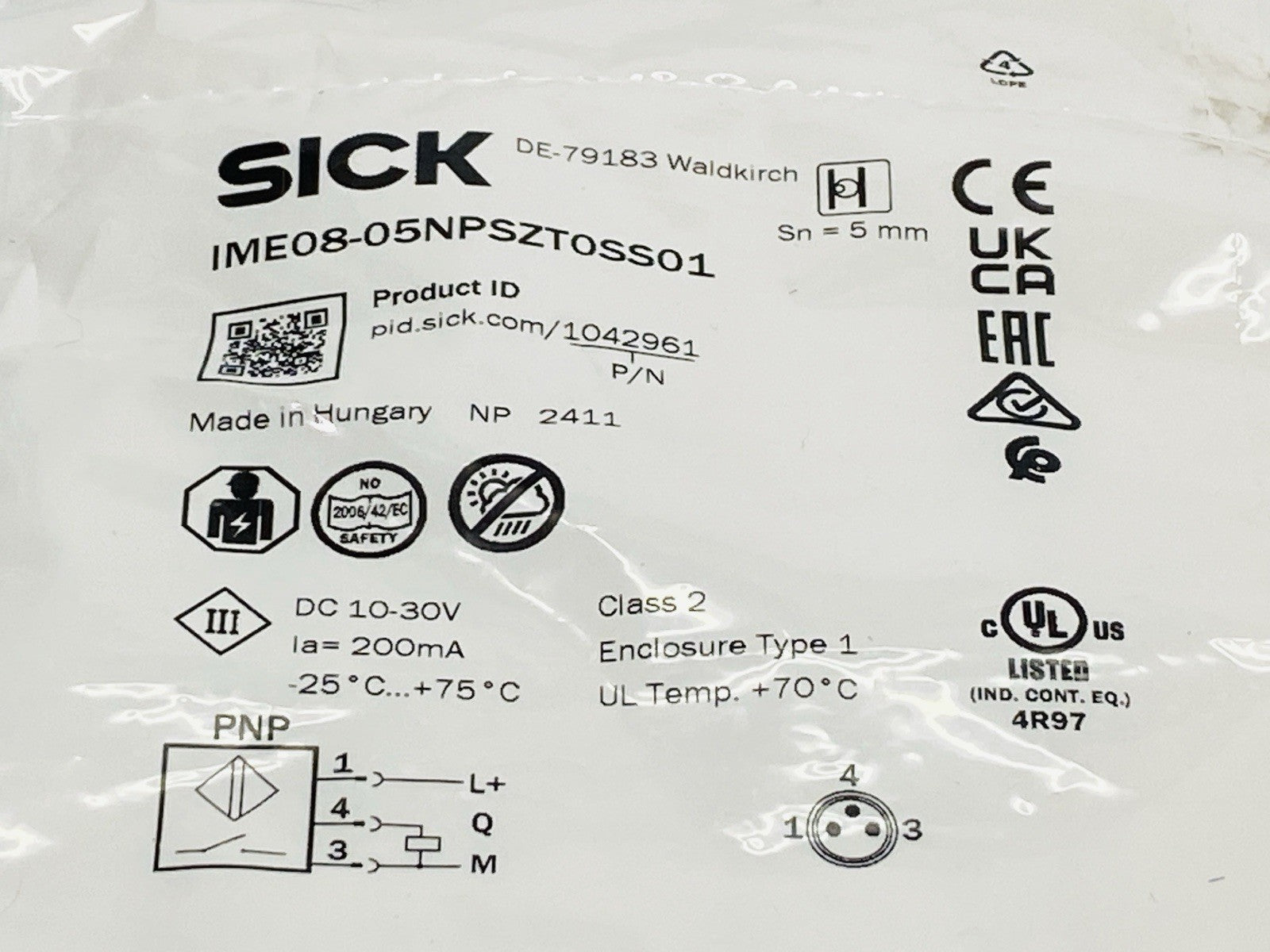 Sick IME08-05NPSZT0SS01 Inductive Proximity Sensor 1042961 - Maverick Industrial Sales