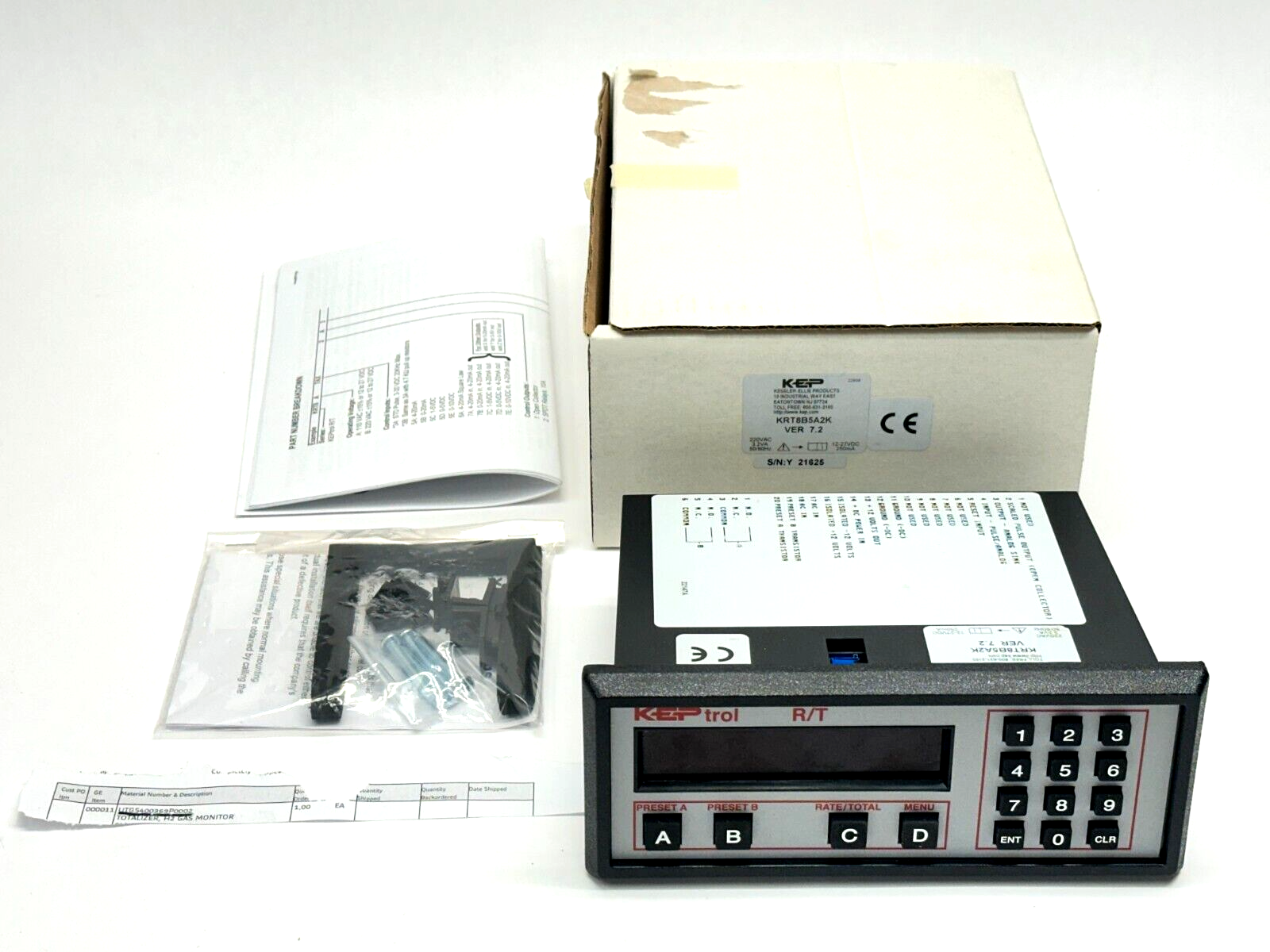 Kessler-Ellis KRT8B5A2K KEPtrol R/T Flow Rate & Flow Totalizer UTGS400369P0002 - Maverick Industrial Sales
