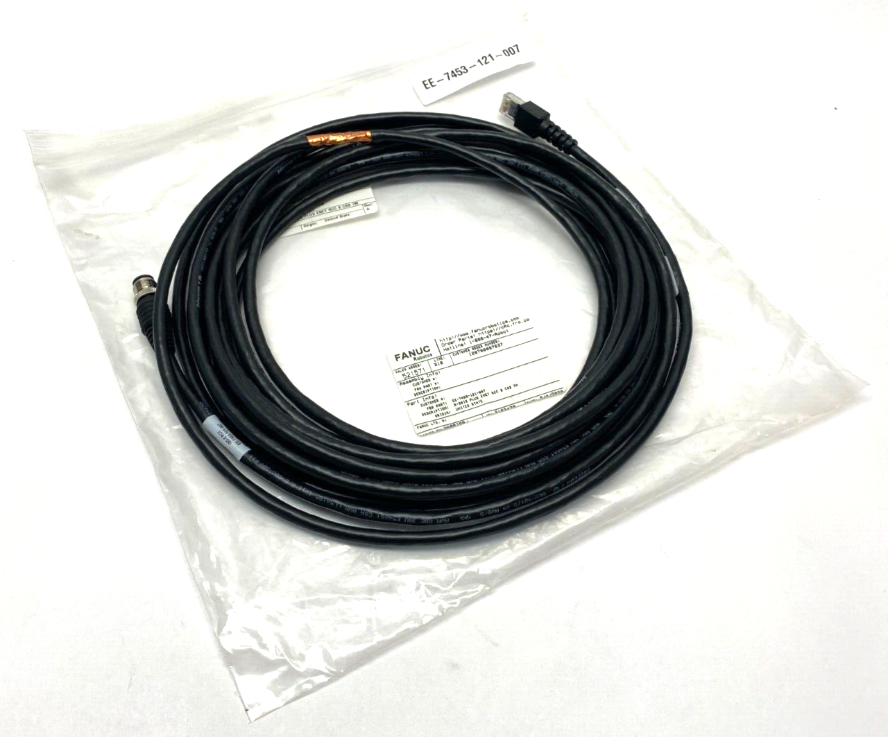 Fanuc EE-7453-121-007 Rev A R-30IB Plus Ethernet Robot Control Cable 7m Length - Maverick Industrial Sales
