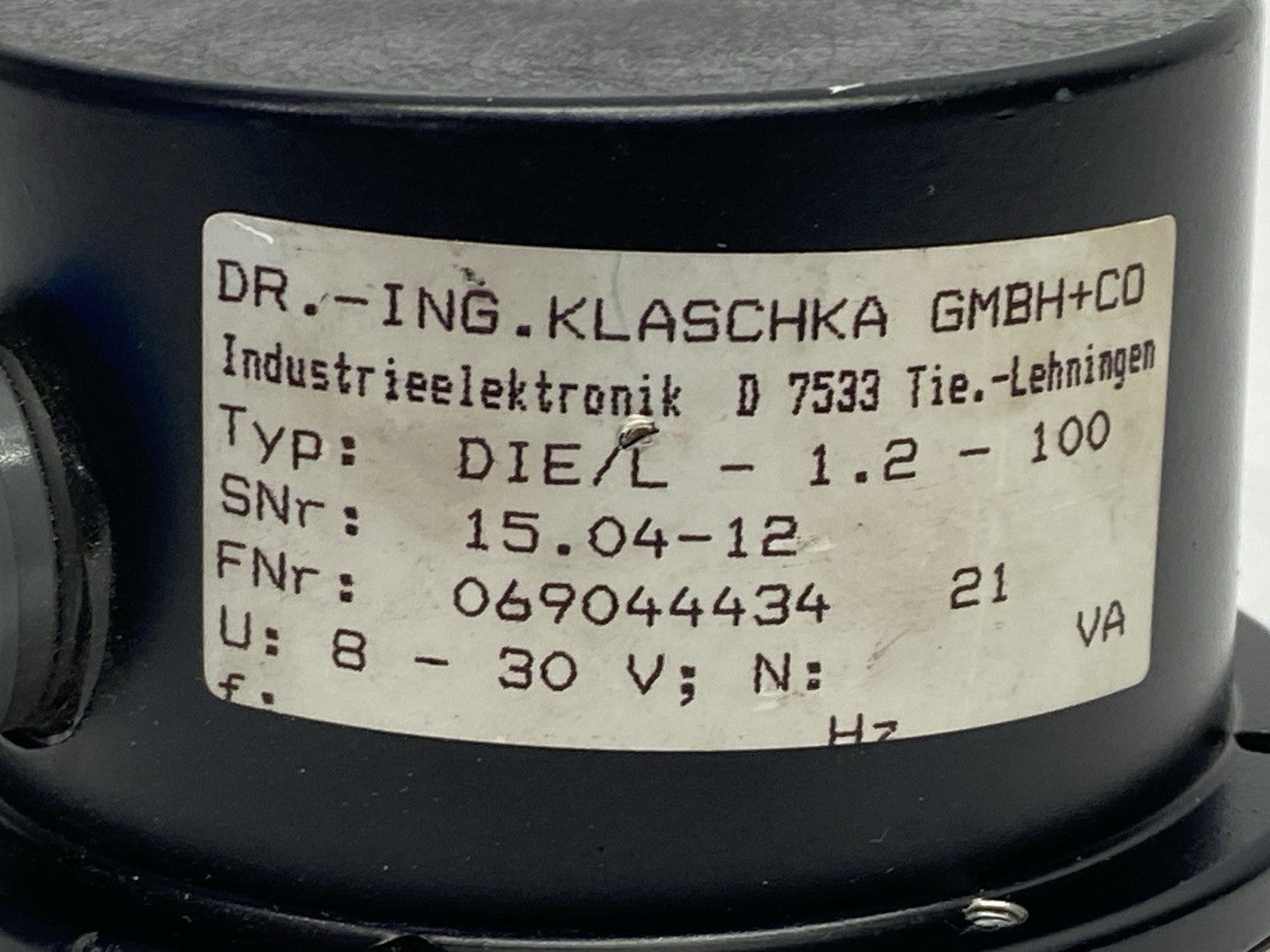 Klaschka DIE/L-1.2-100 Incremental Encoder 8-30V 069044434 - Maverick Industrial Sales