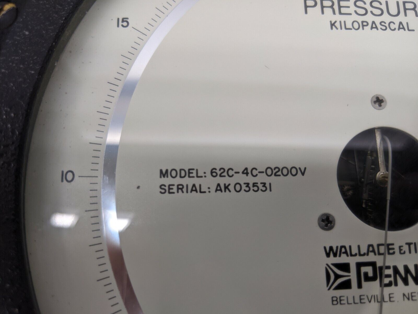 62C-4C-0200V | Wallace & Tiernan Pennwalt Pressure Kilopascal Gauge 0-50 - Used - Maverick Industrial Sales