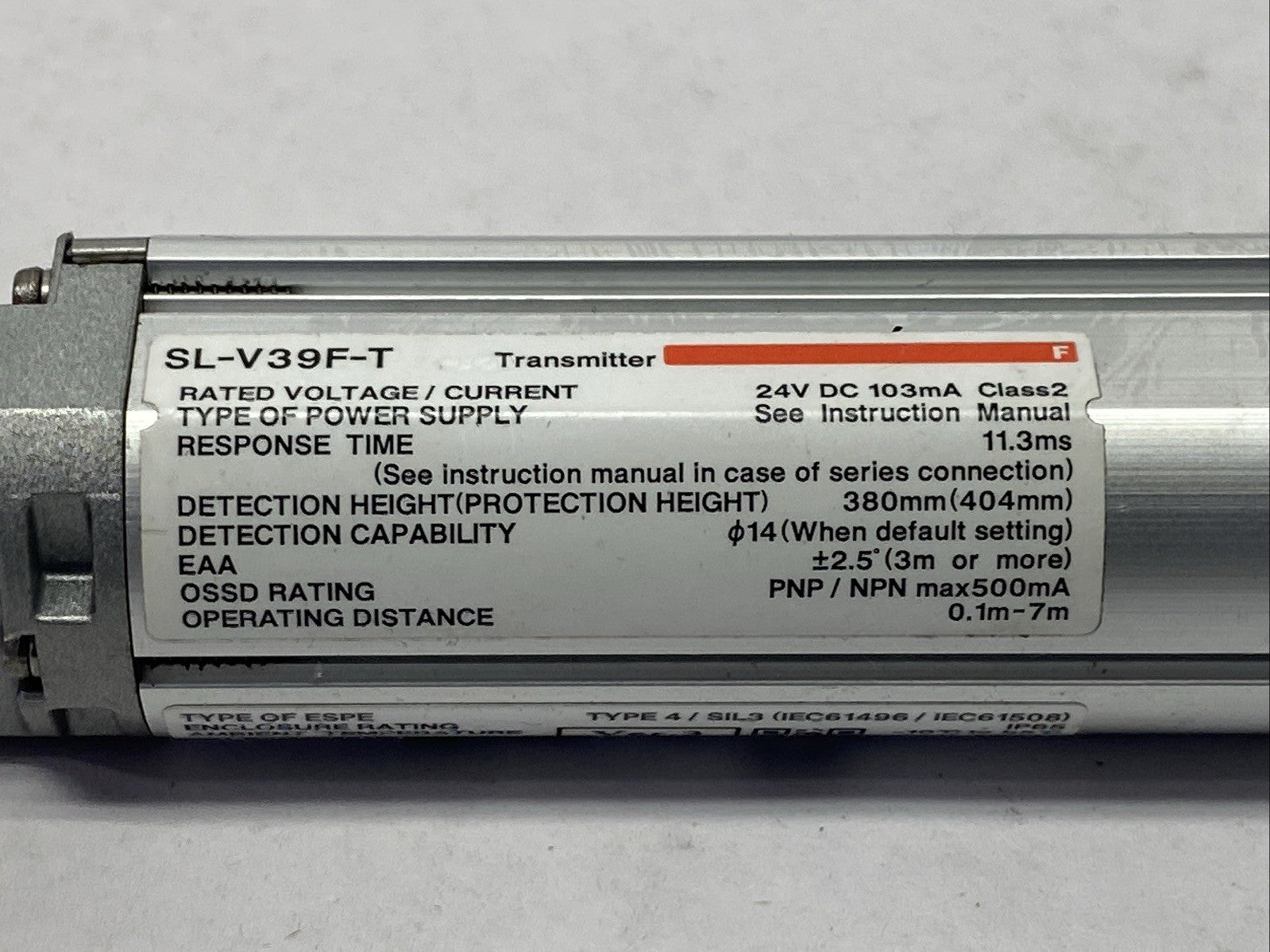 Keyence SL-V39F-T Safety Light Curtain Transmitter - Maverick Industrial Sales