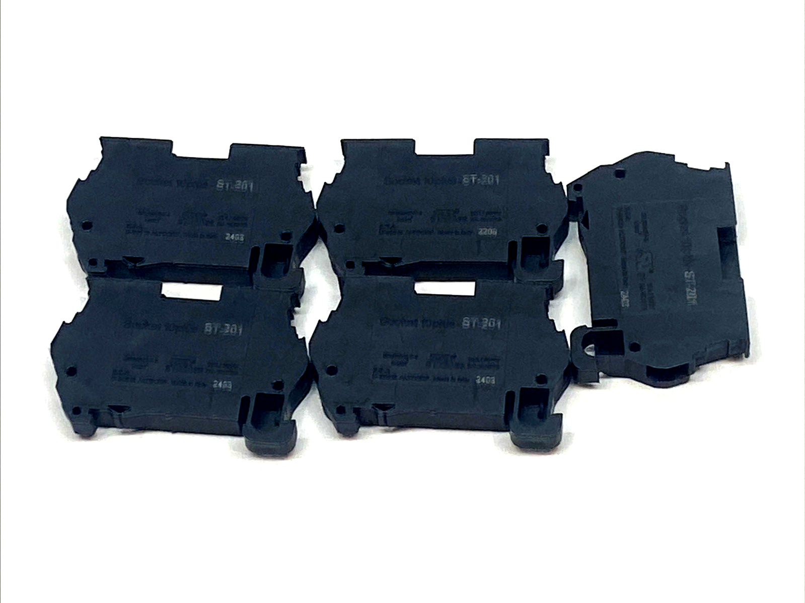 E‑T‑A 10PLUS‑ST‑201 2‑Pos Feed‑Through Terminal Block 6 mm 10A Black LOT OF 5 - Maverick Industrial Sales
