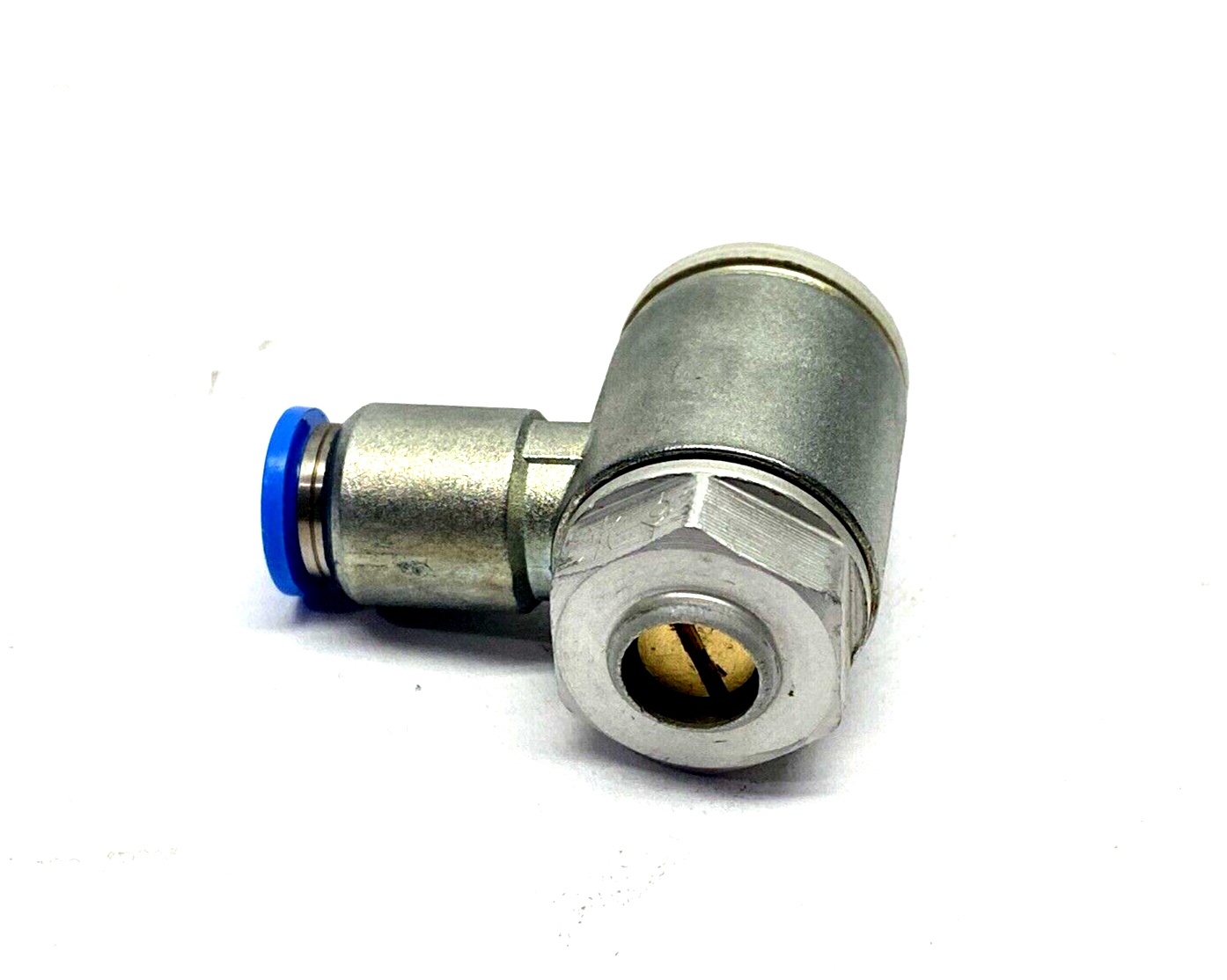 Festo GRLA-3/8-QS-8-D One-Way Flow Control Valve G3/8 8mm Tube 193150 LOT OF 2 - Maverick Industrial Sales