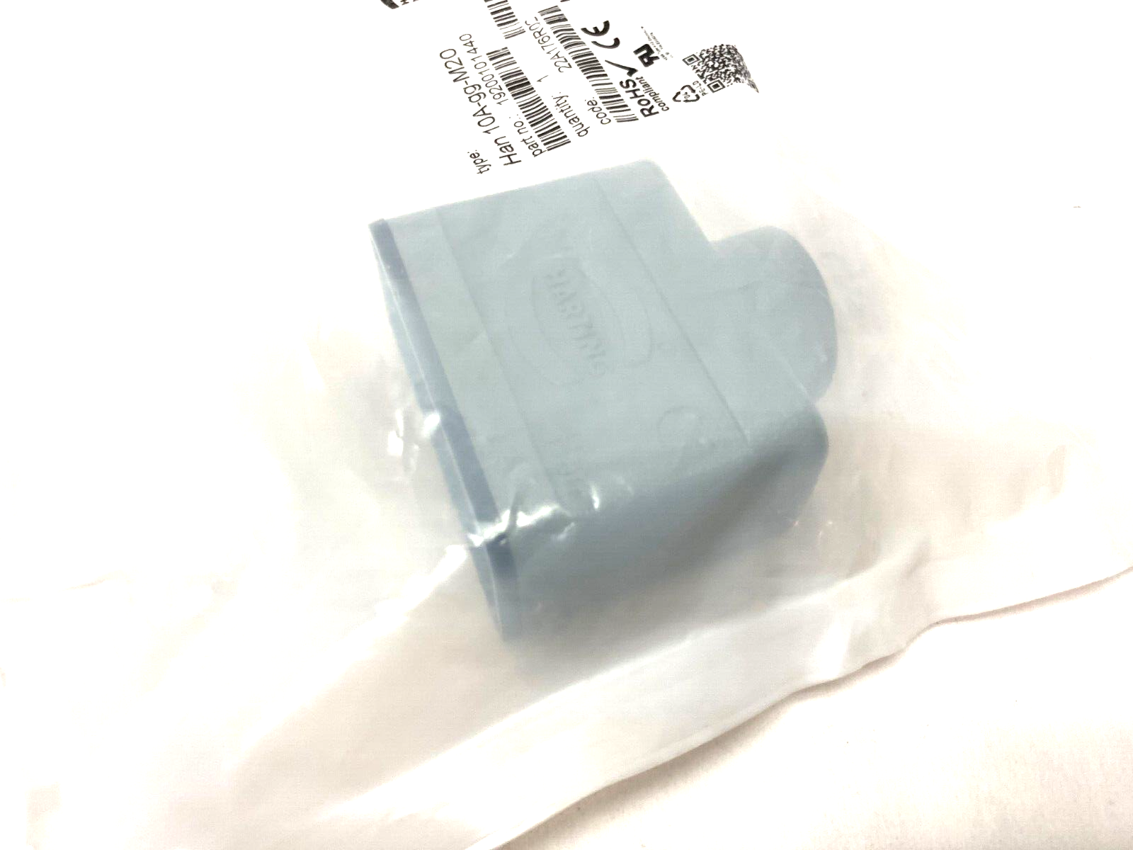 Harting 19200101440 Heavy Duty Hood Top Entry Connector, Han A, M20 - Maverick Industrial Sales