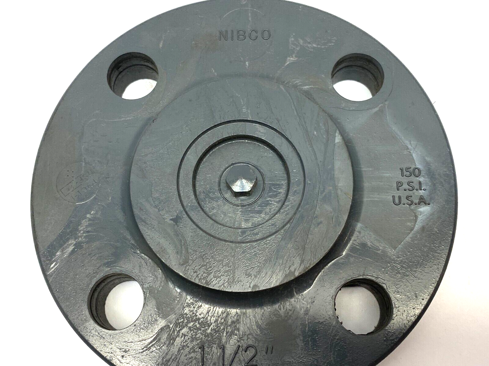 Nibco 4519-H Chemtrol Blind Flange 1-1/2" 4-Hole GRAY SCH 80 150psi Max CA16500 - Maverick Industrial Sales