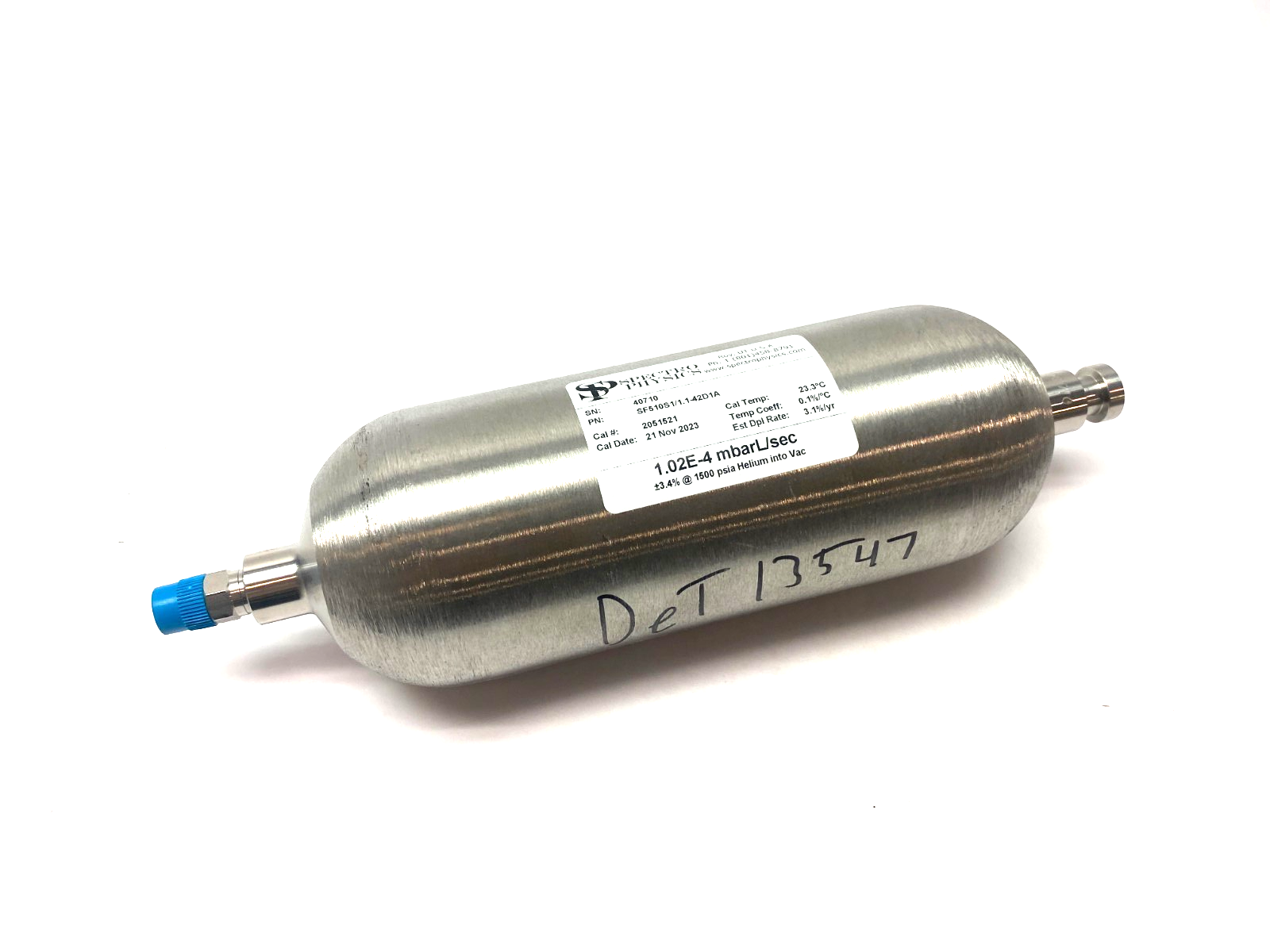 Spectro Physics SF510S1/1.1-42D1A Helium Master 1.02E-4 mbarL/sec, 1500 psia - Maverick Industrial Sales