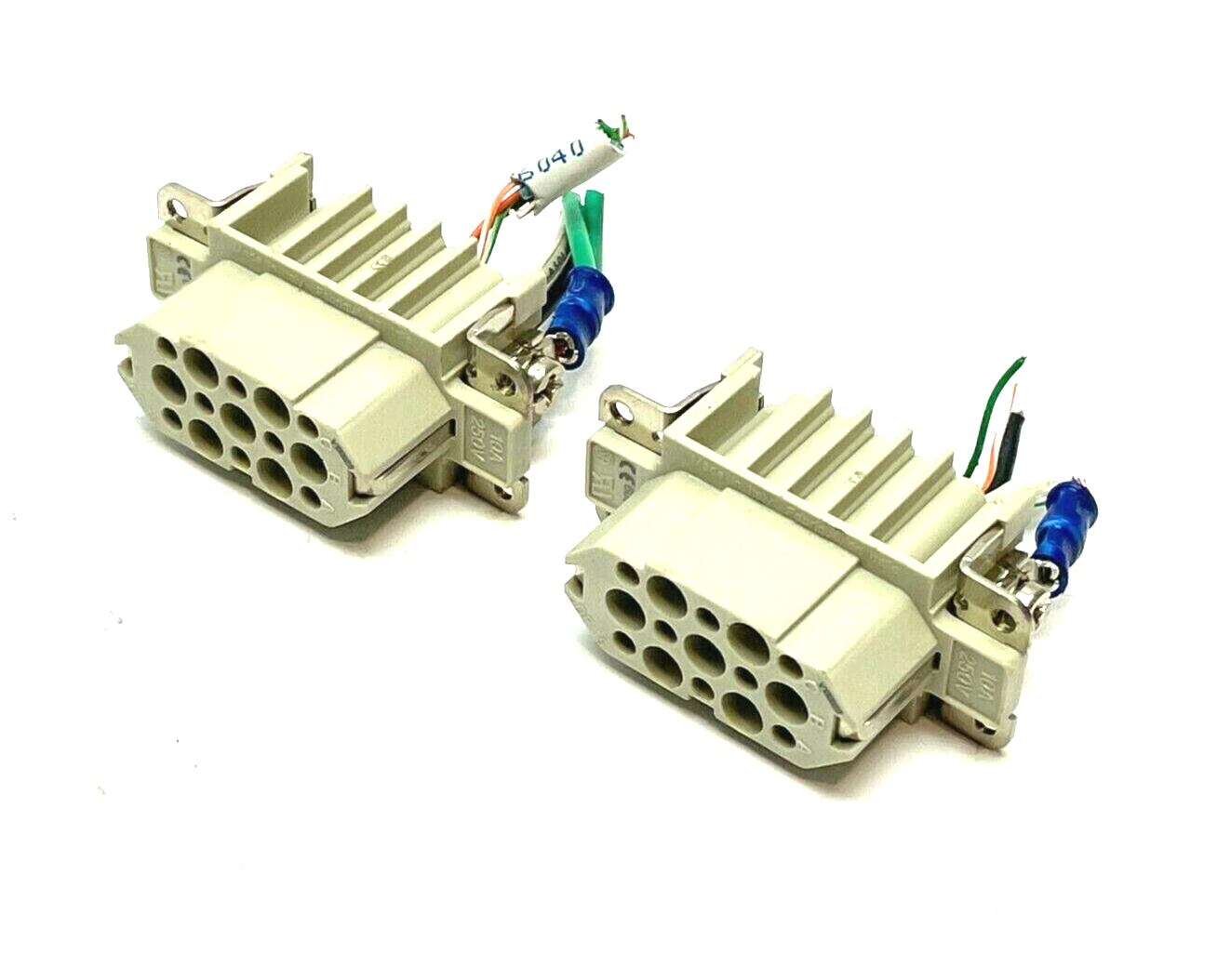 ILME CDF 15 Female Insert Crimp Connection 15 poles + PE 10A 250V 4kV LOT OF 2 - Maverick Industrial Sales