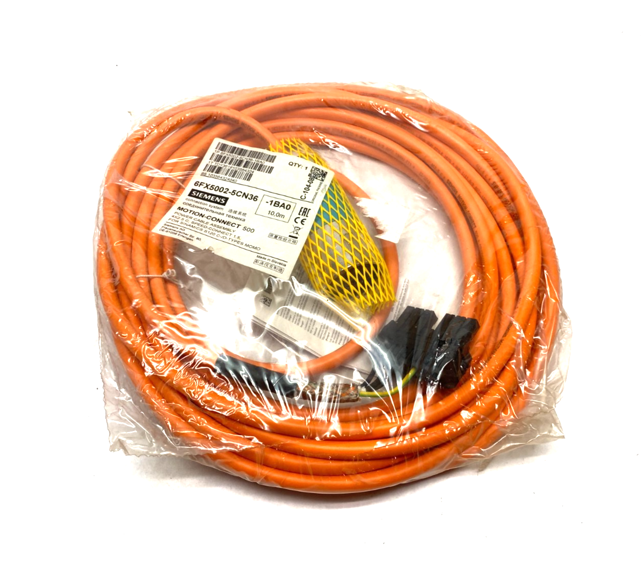 Siemens 6FX5002-5CN36-1BA0 MOTION-CONNECT 500 Power Cable Assembly 10m - Maverick Industrial Sales