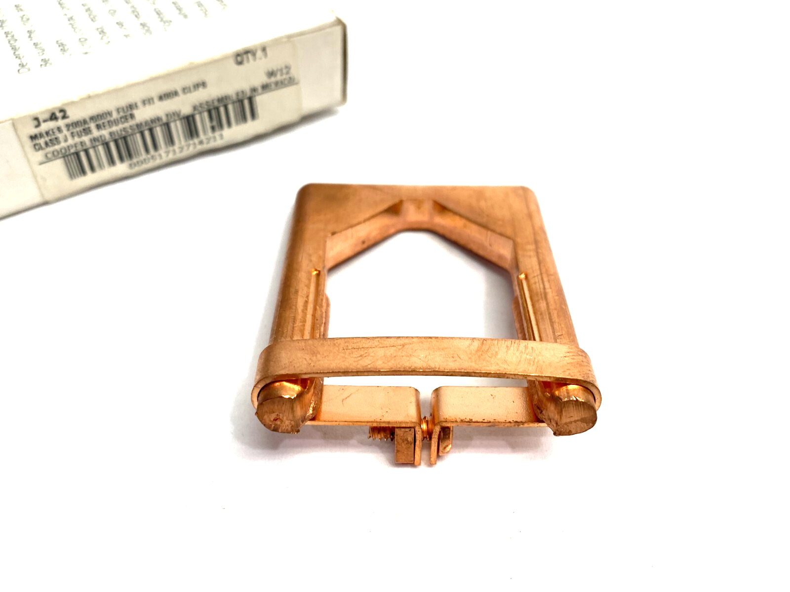 Cooper Bussmann J-42 Fuse Reducer Clip Makes 200A 600V Fit 400A BOX OF 1 - Maverick Industrial Sales