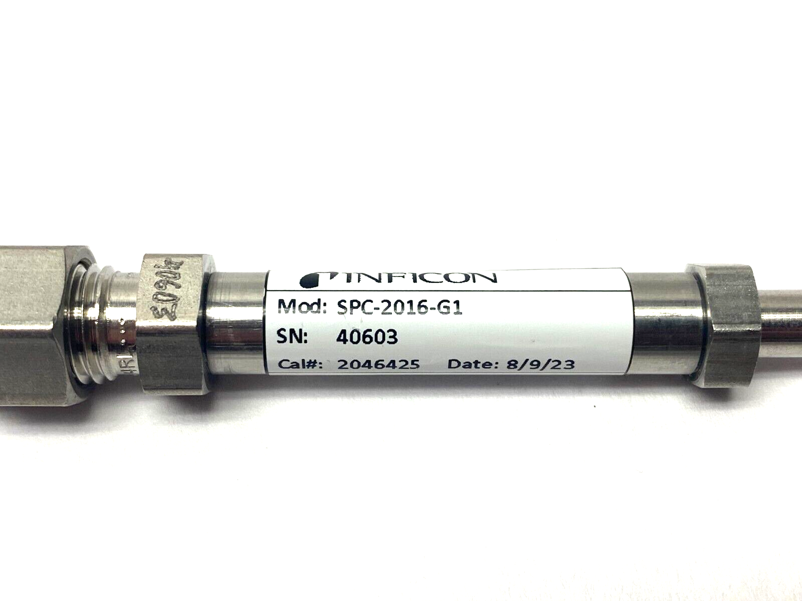 Inficon SPC-2016-G1 Helium Leak Detection Vacuum Jet Nozzle 4.46E-4 atmcc/sec - Maverick Industrial Sales