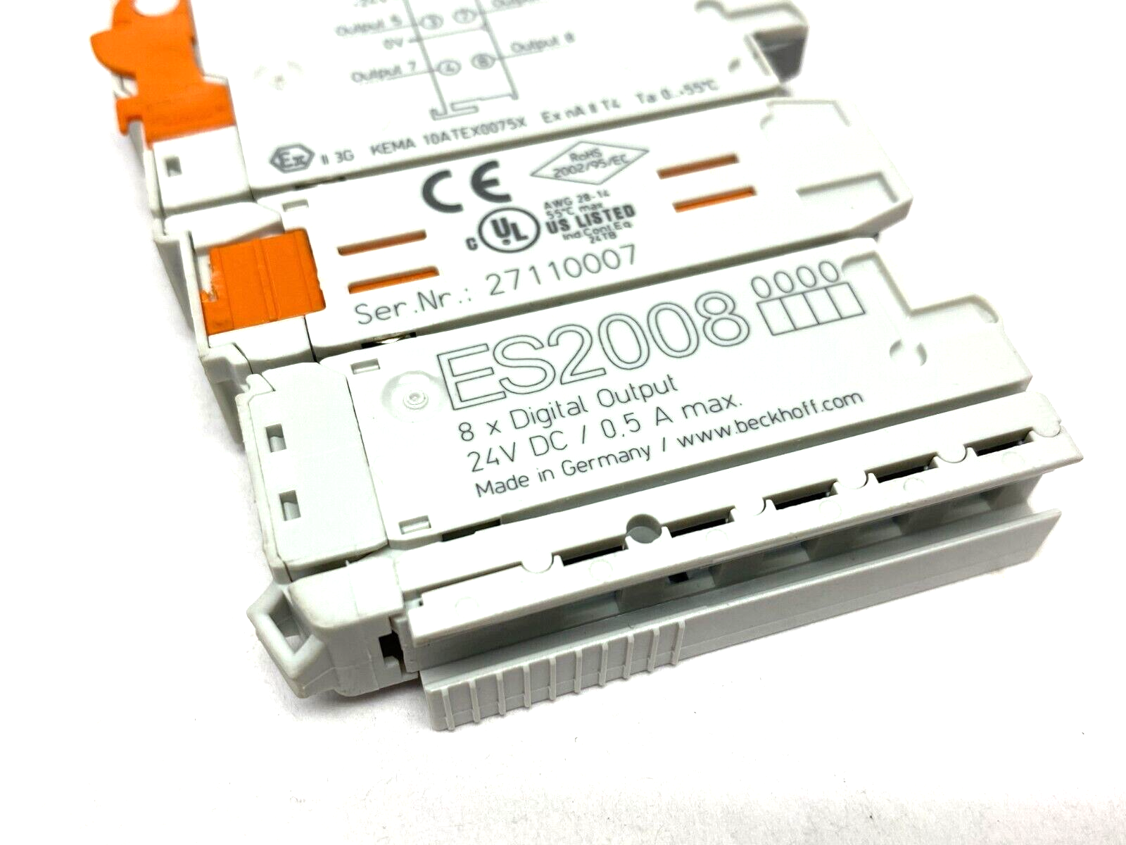 ES2008 | Beckhoff EtherCAT Terminal 8 Digital Output - Used - Maverick Industrial Sales