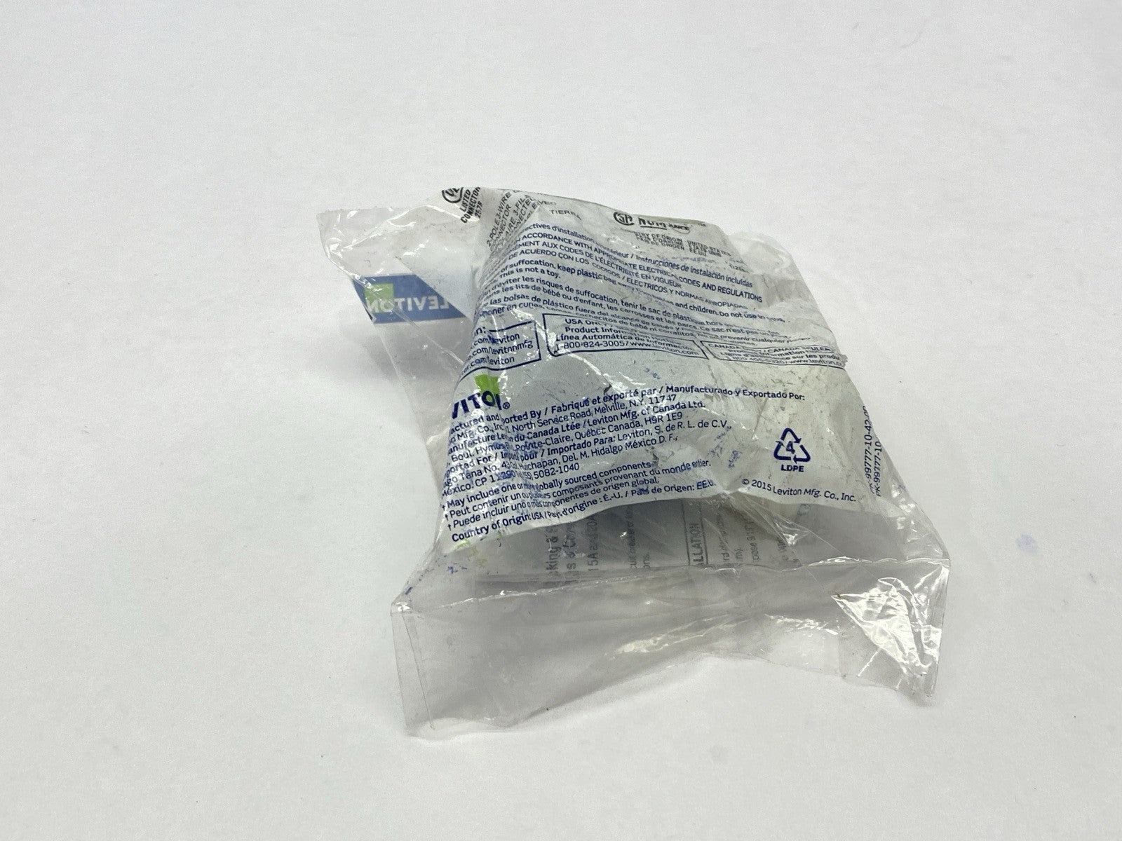 074-05269-PLC | Leviton Industrial Grade Plug 2-Pole 3 Wire 1-Phase 15A 125VAC - New - Maverick Industrial Sales