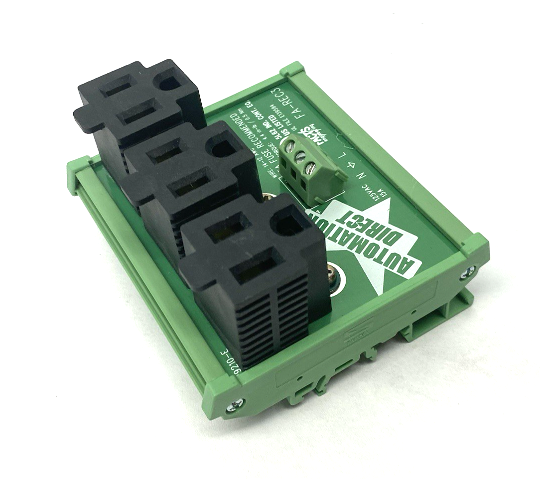 Automation Direct FA-REC3 3-Straight Blade Receptacle, 15A, 125 VAC, 1-phase - Maverick Industrial Sales